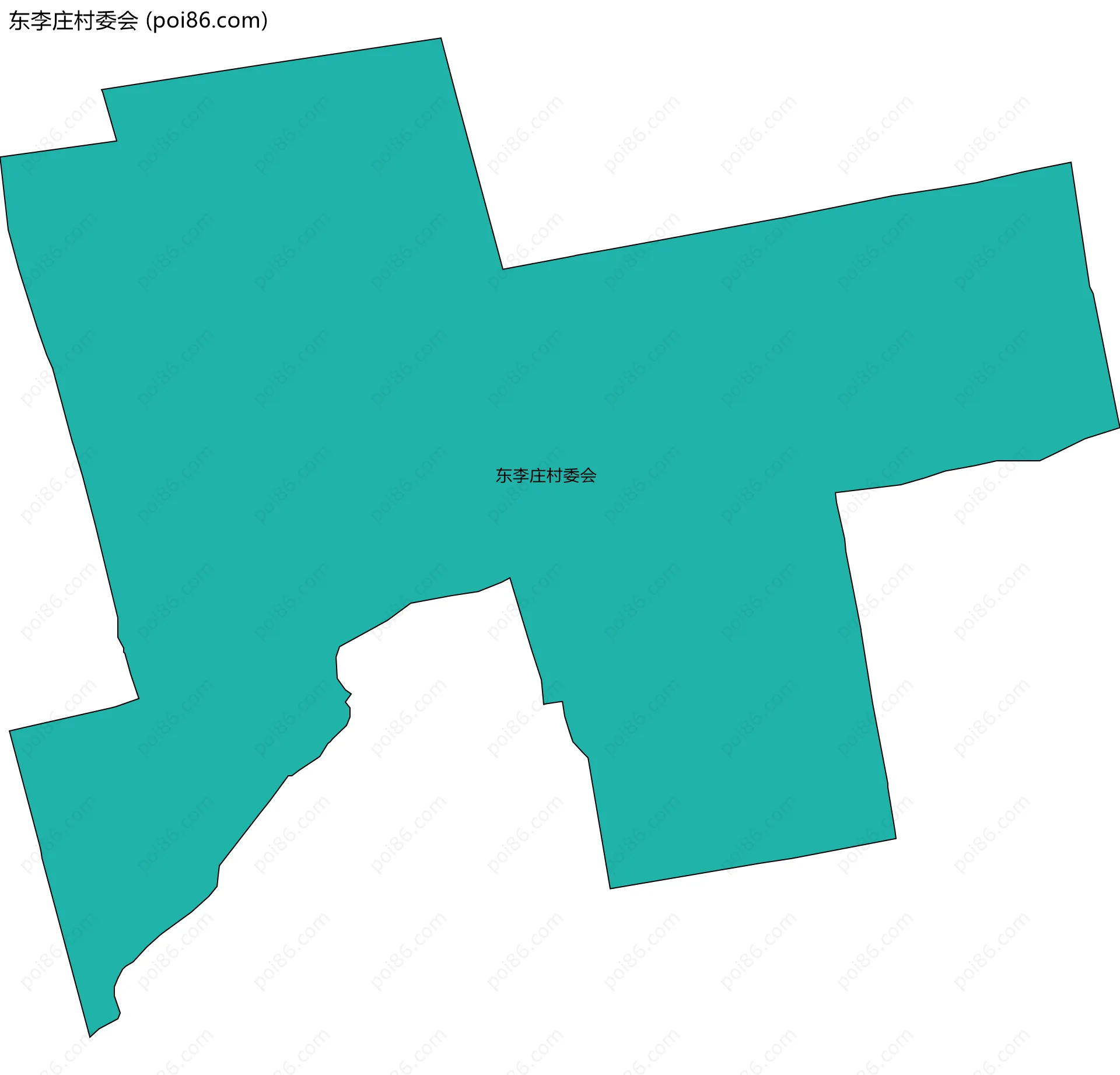 东李庄村委会边界地图