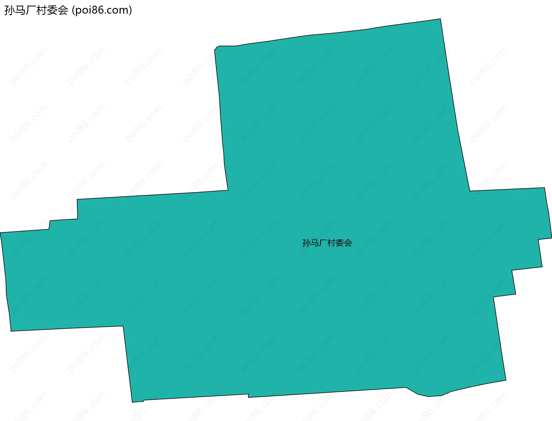 孙马厂村委会边界地图