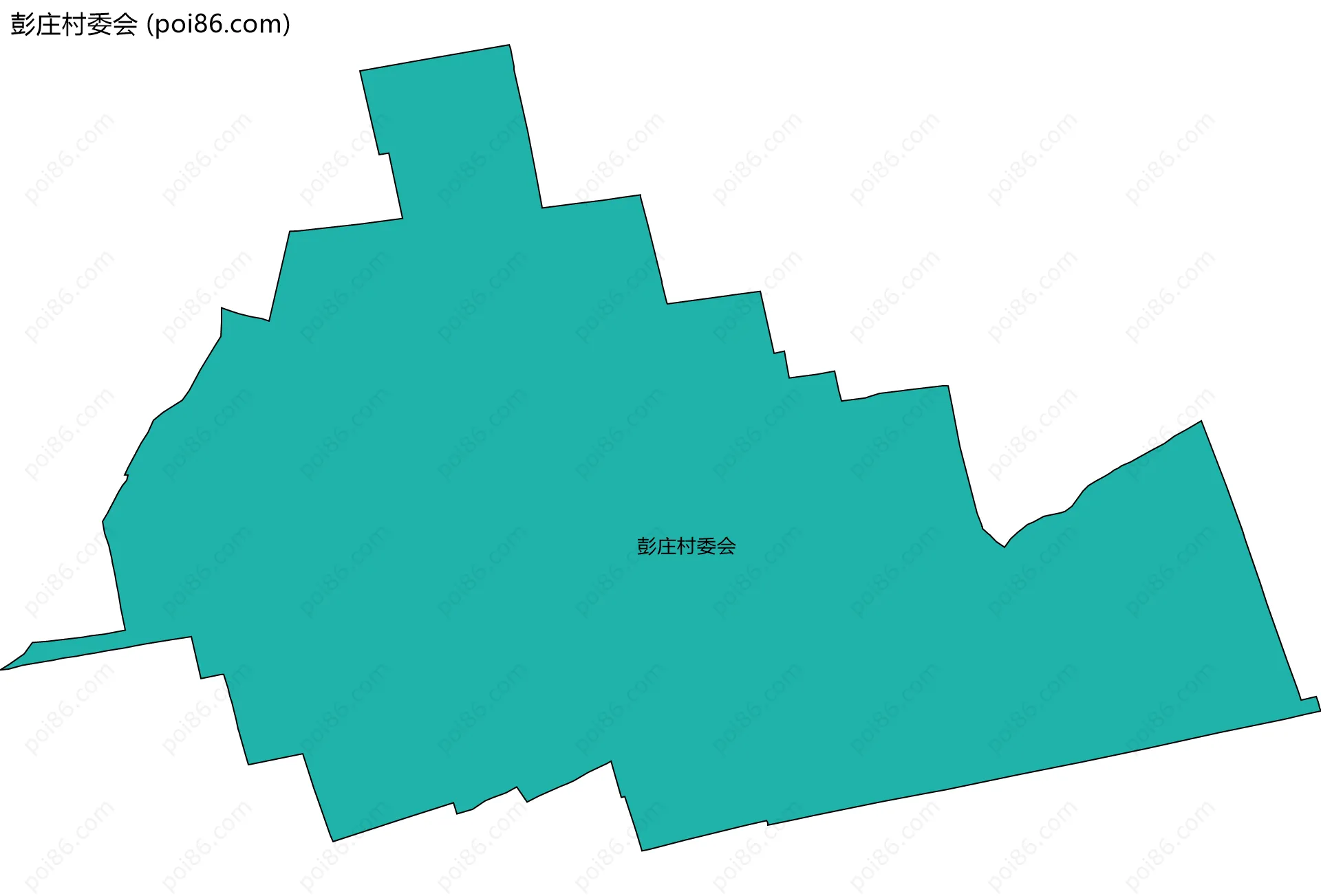 彭庄村委会边界地图