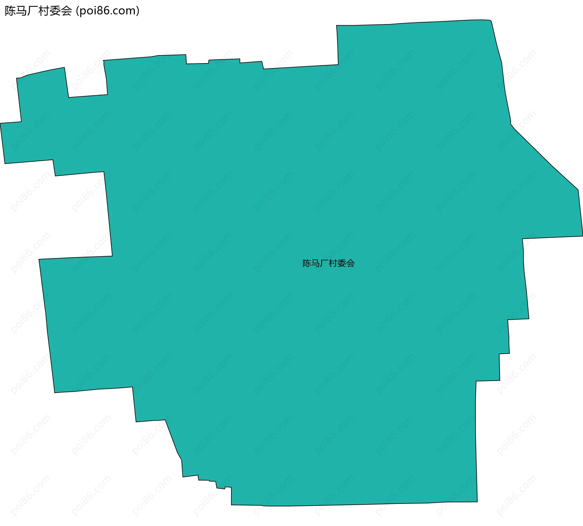 陈马厂村委会边界地图