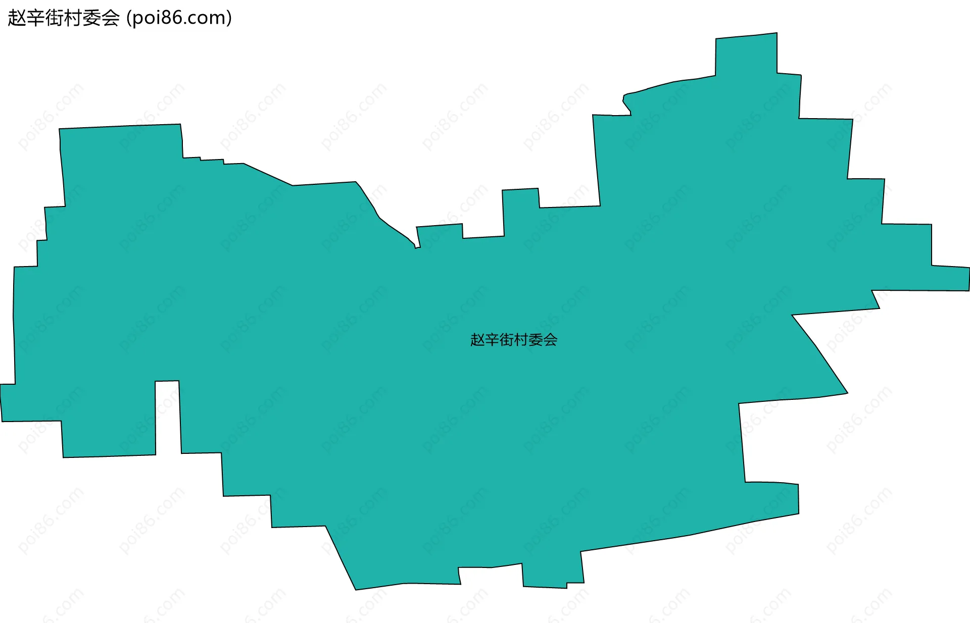 赵辛街村委会边界地图