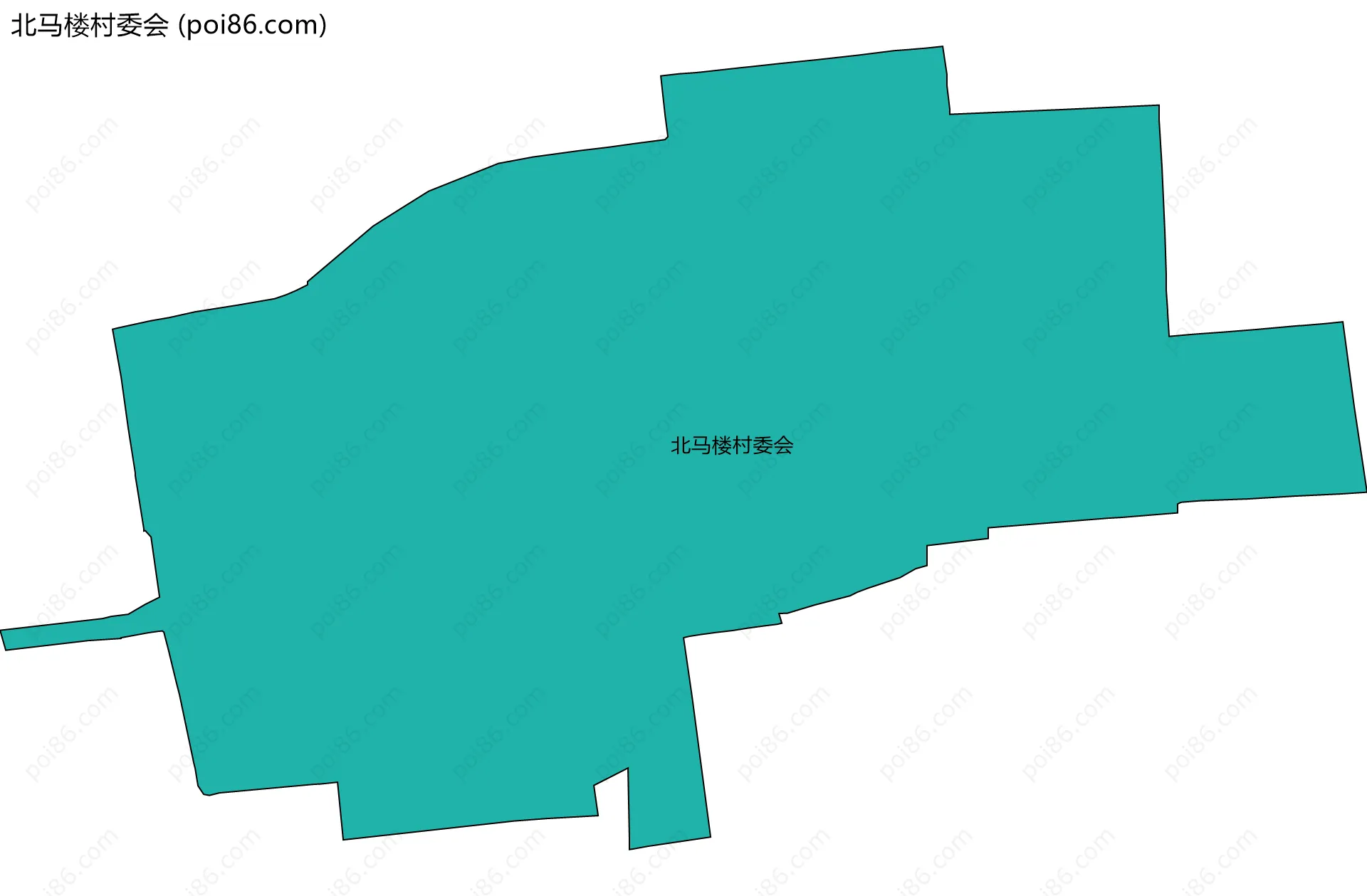 北马楼村委会边界地图