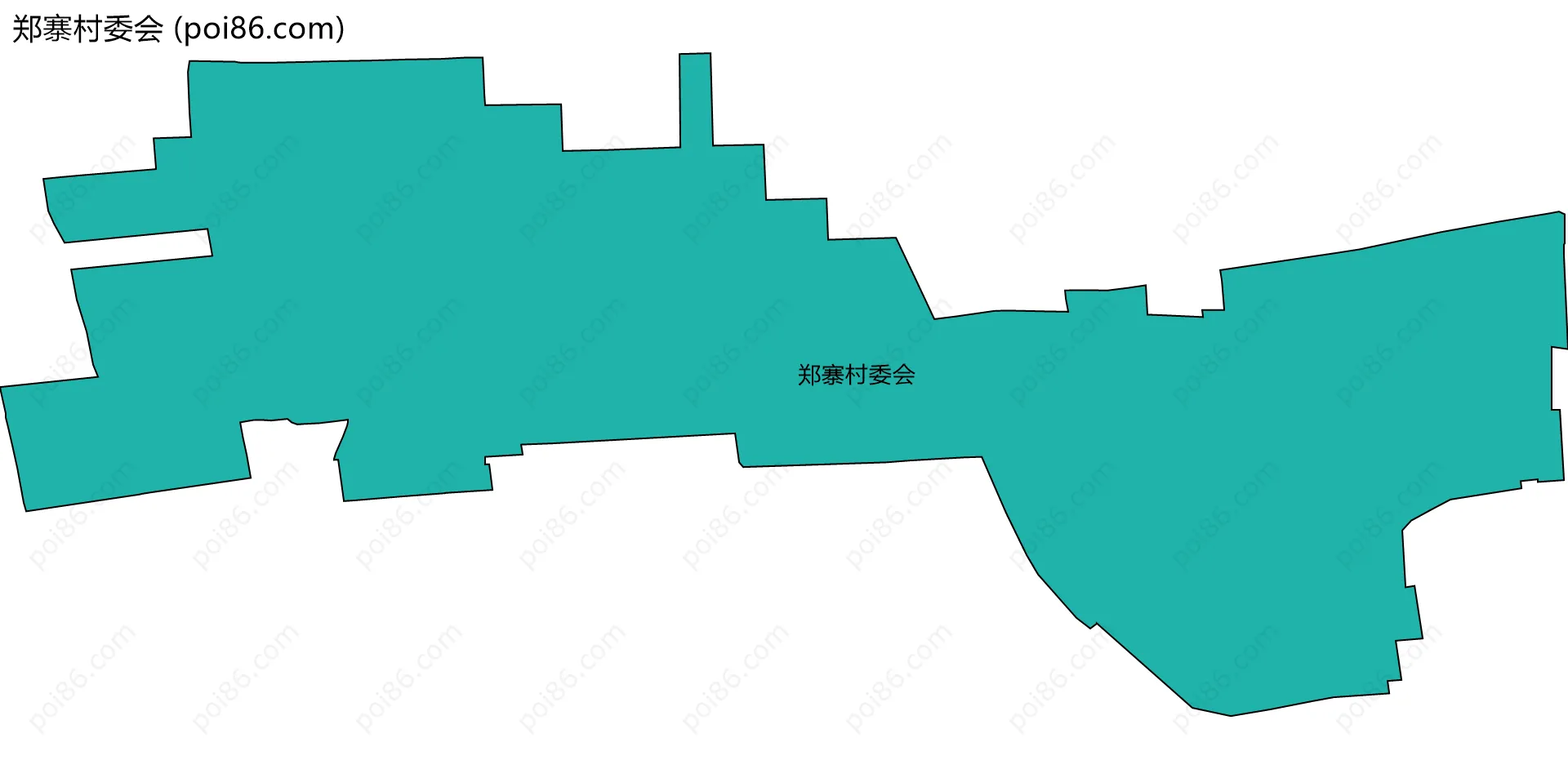 郑寨村委会边界地图