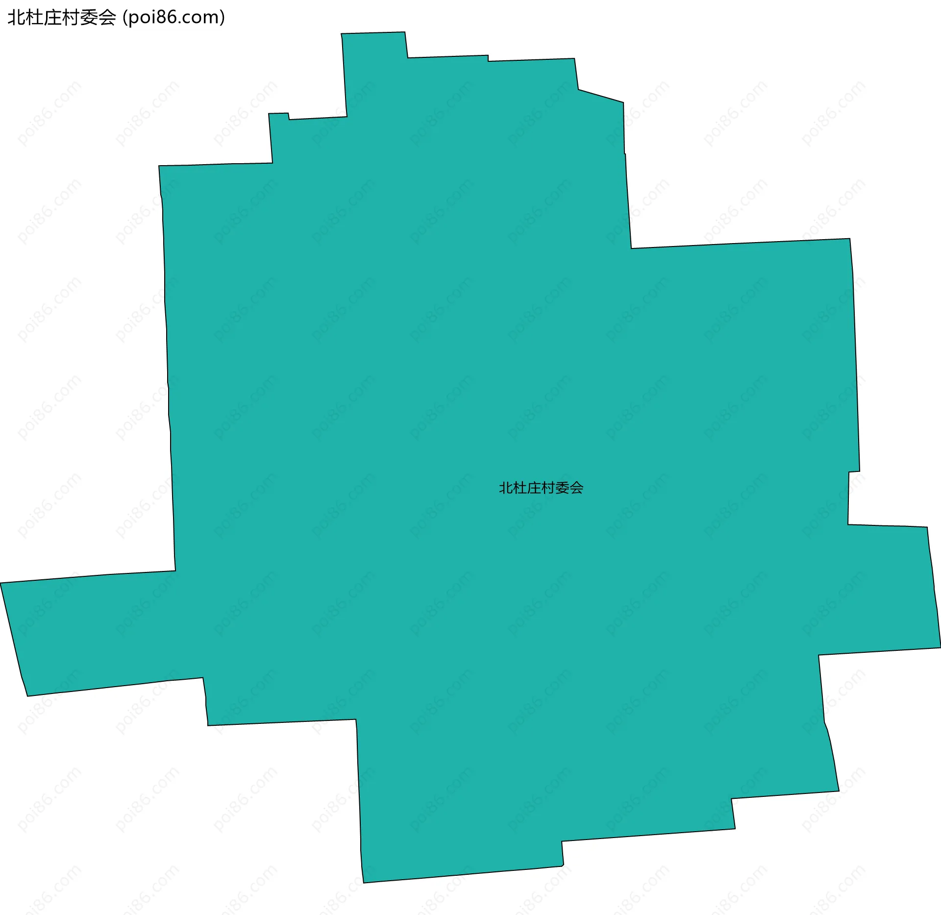 北杜庄村委会边界地图