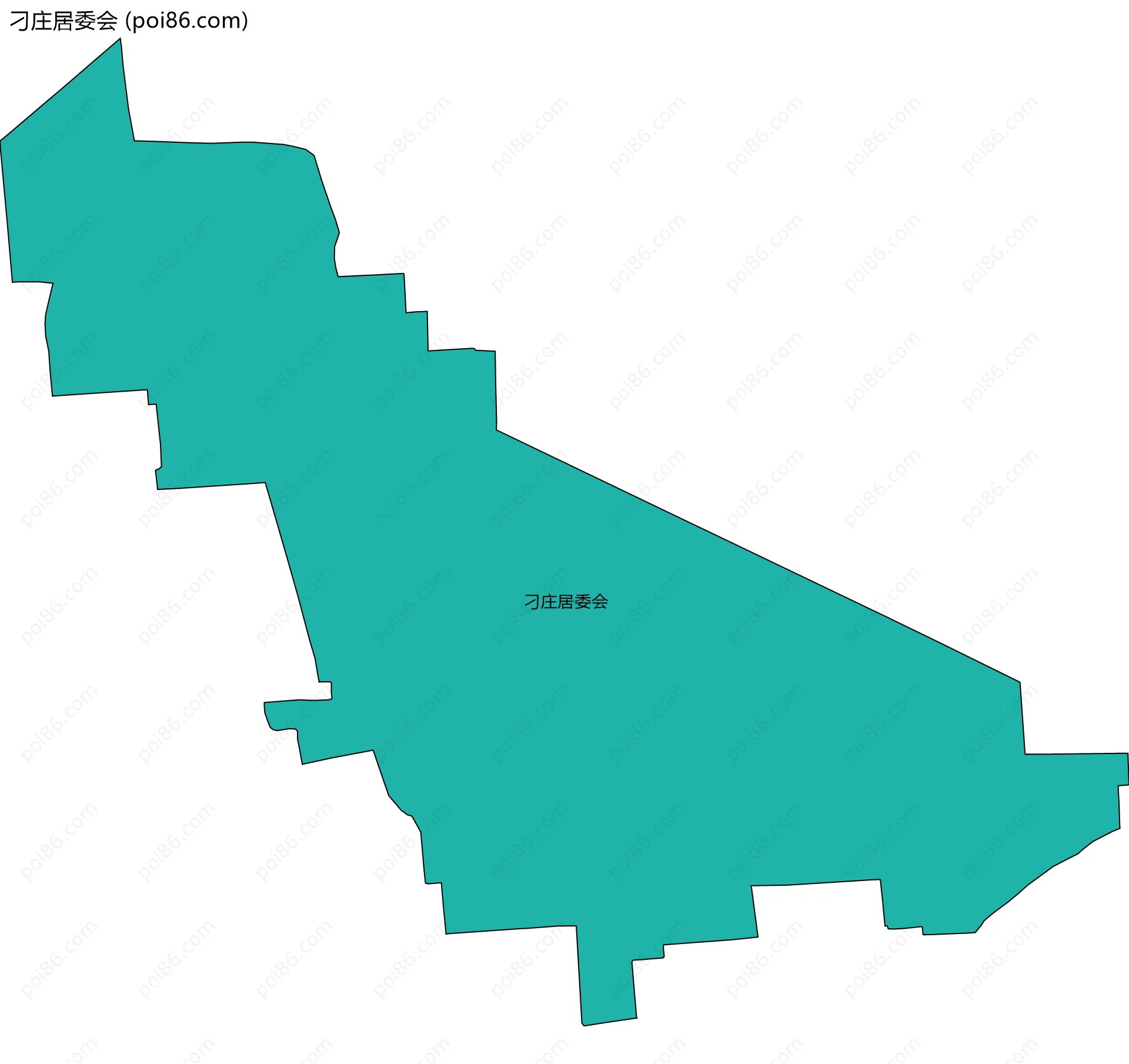 刁庄居委会边界地图