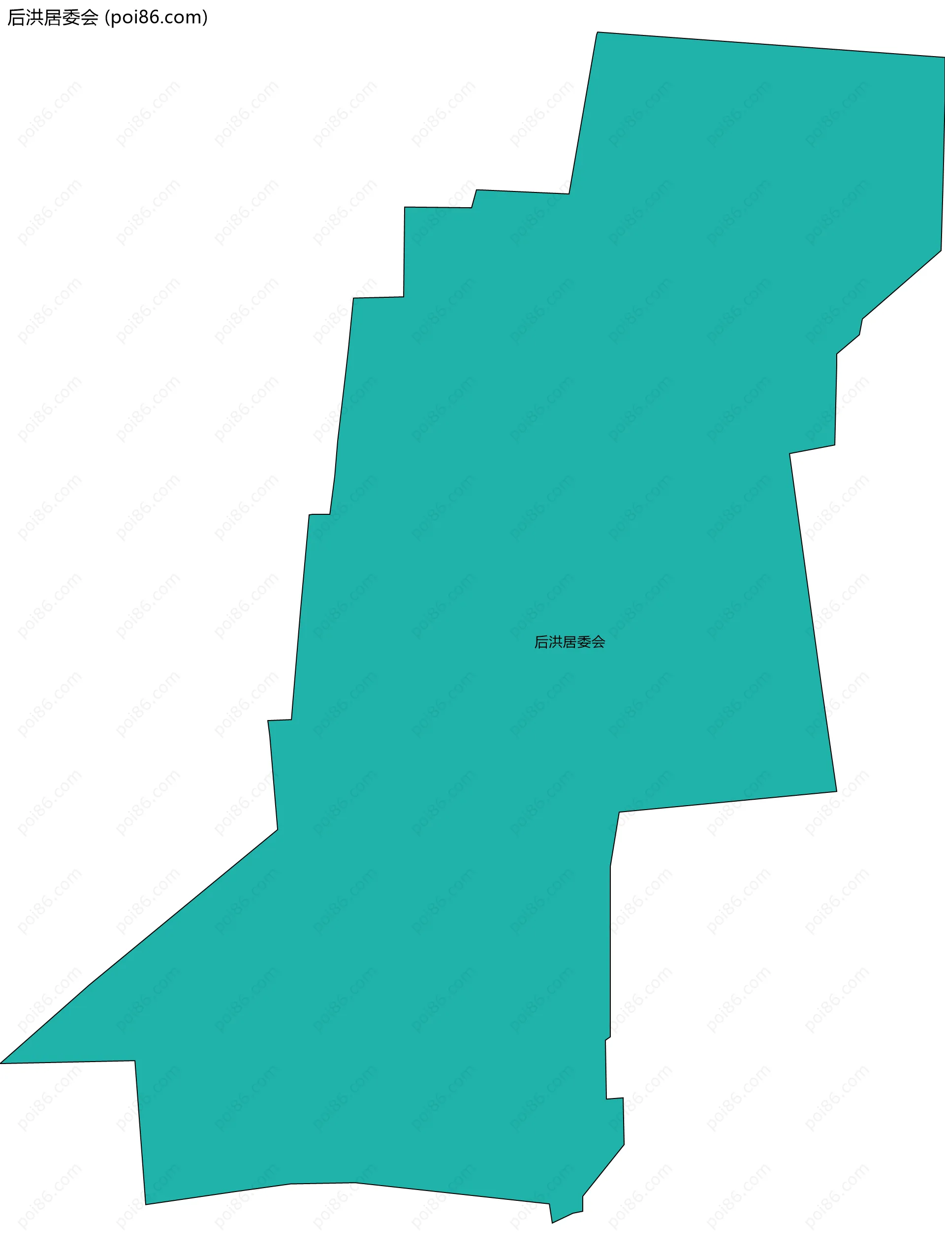 后洪居委会边界地图