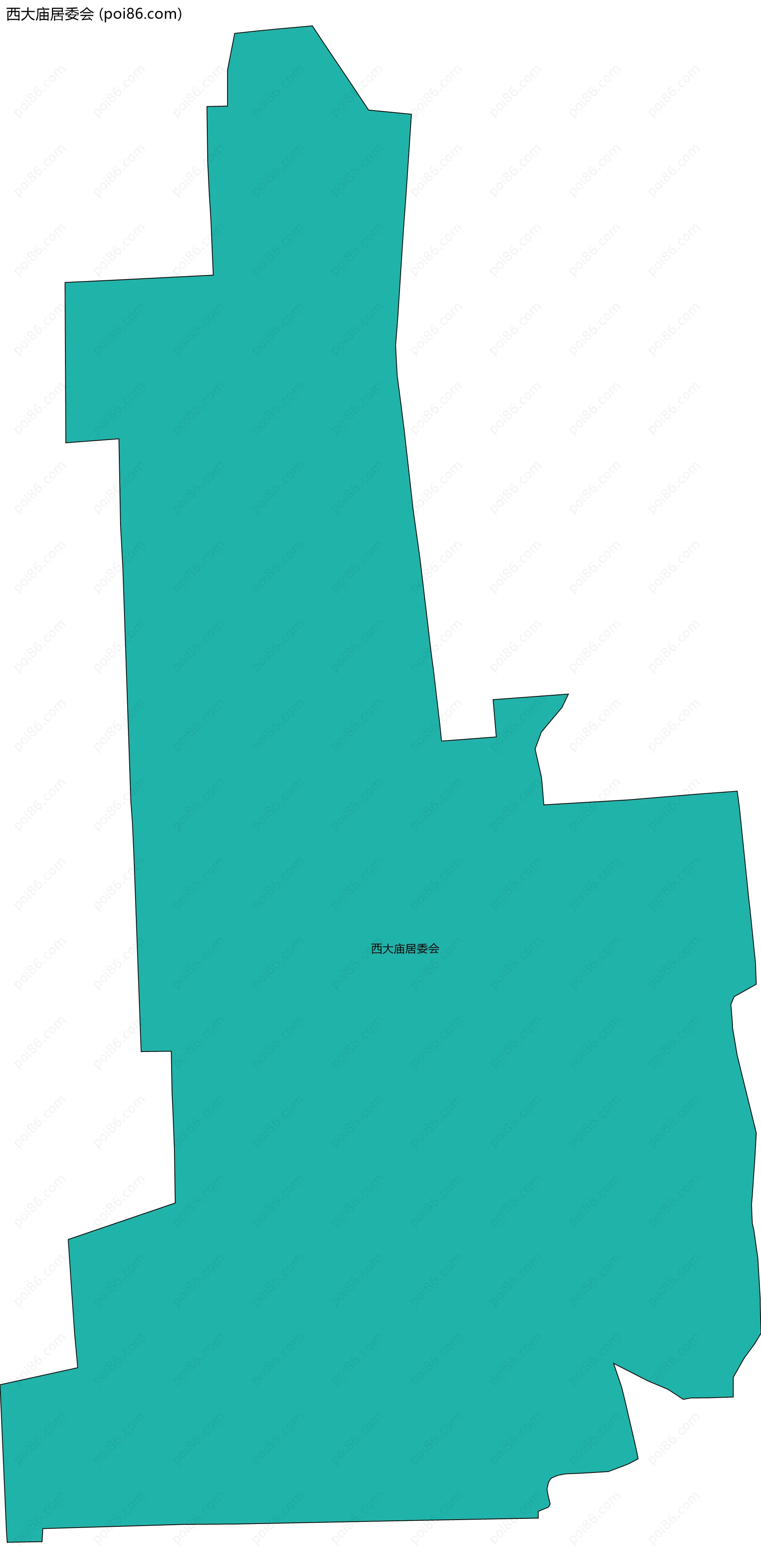 西大庙居委会边界地图