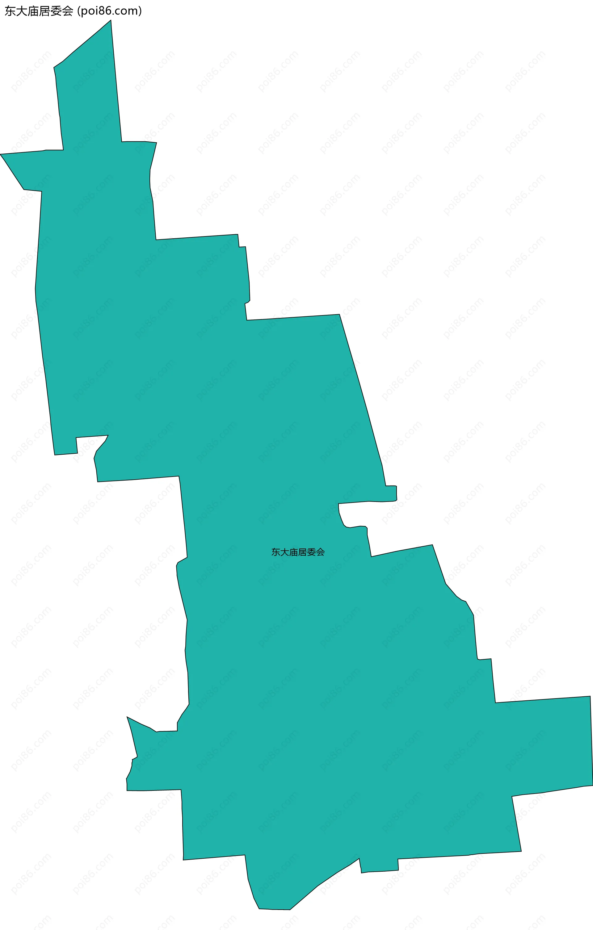 东大庙居委会边界地图