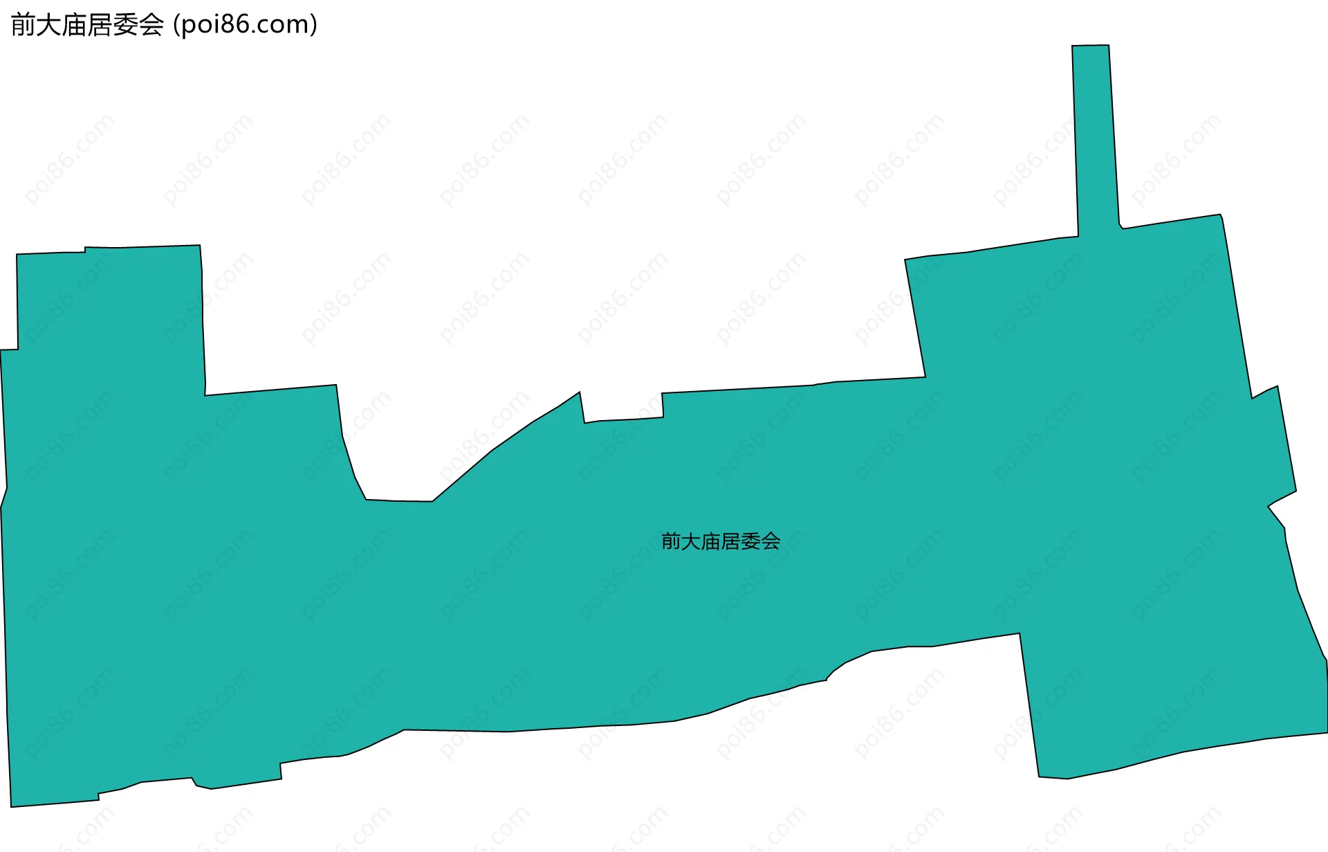 前大庙居委会边界地图
