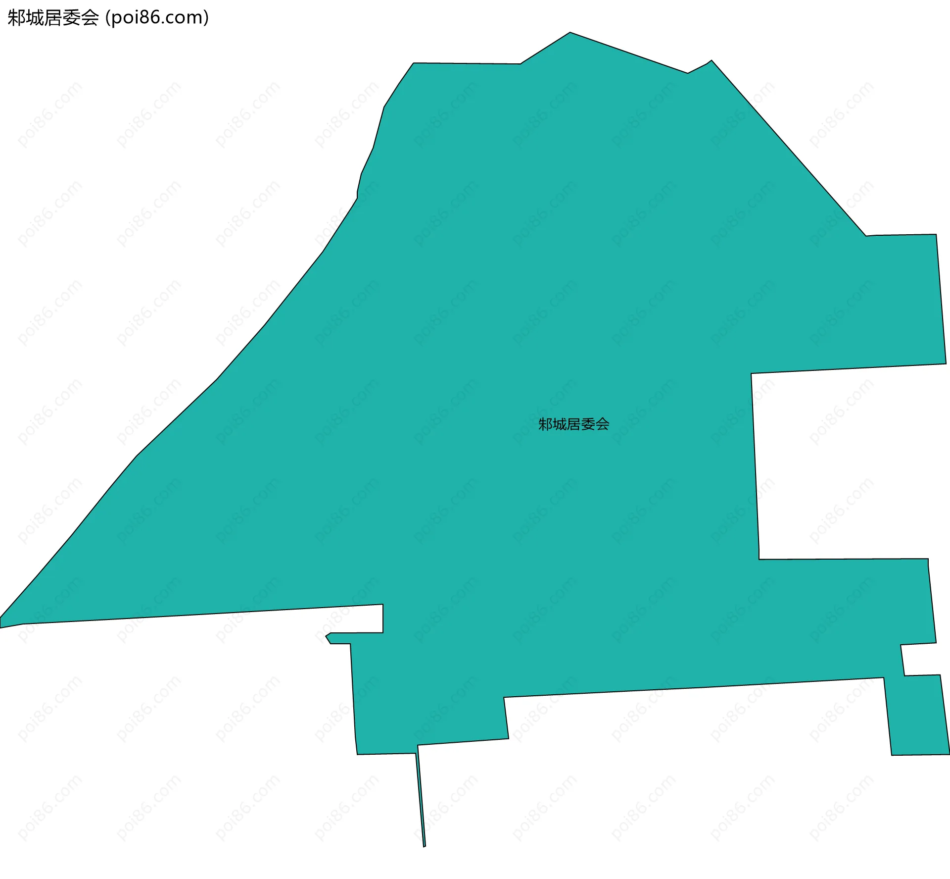 邾城居委会边界地图