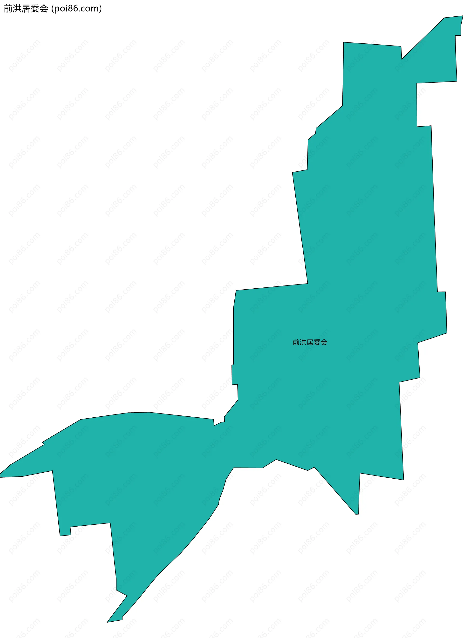 前洪居委会边界地图