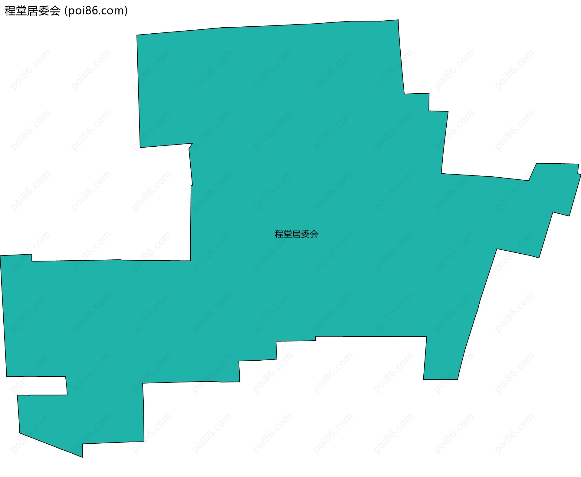 程堂居委会边界地图