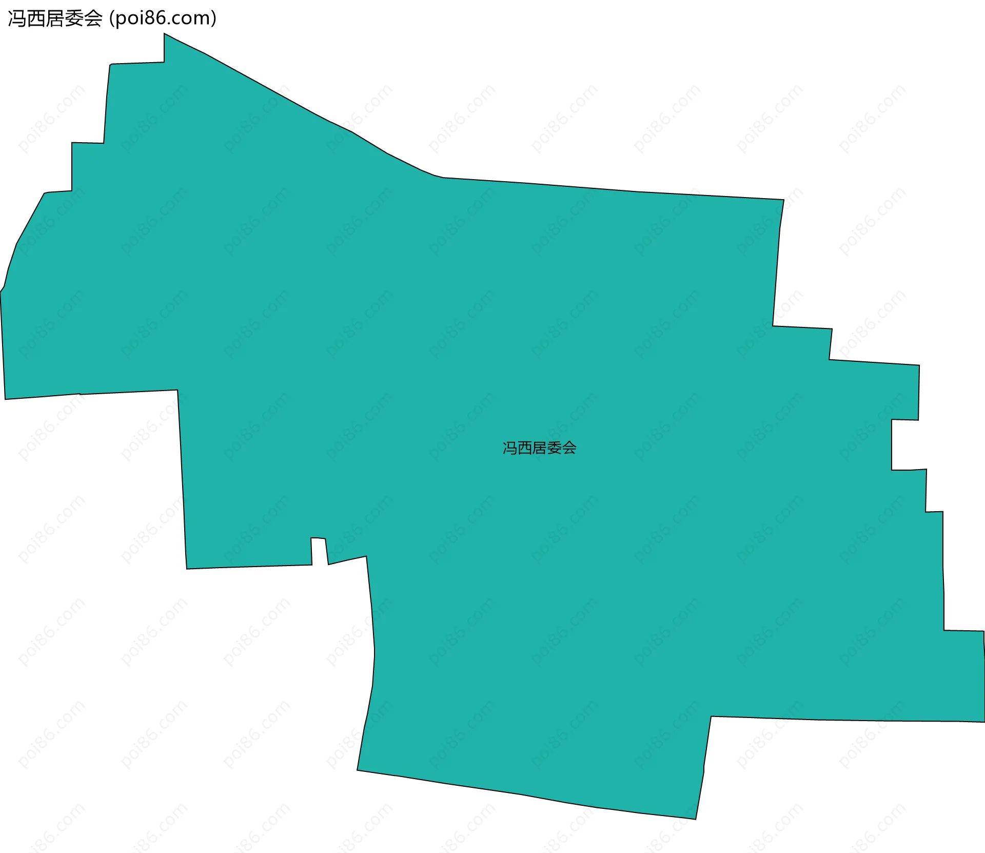 冯西居委会边界地图