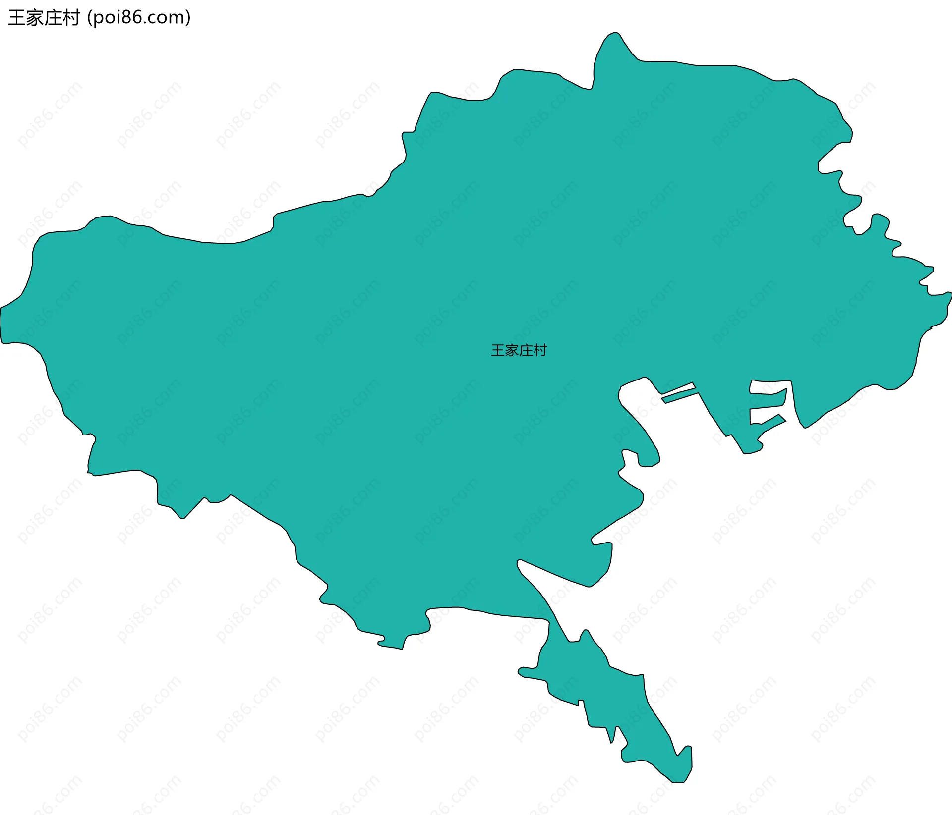 王家庄村边界地图