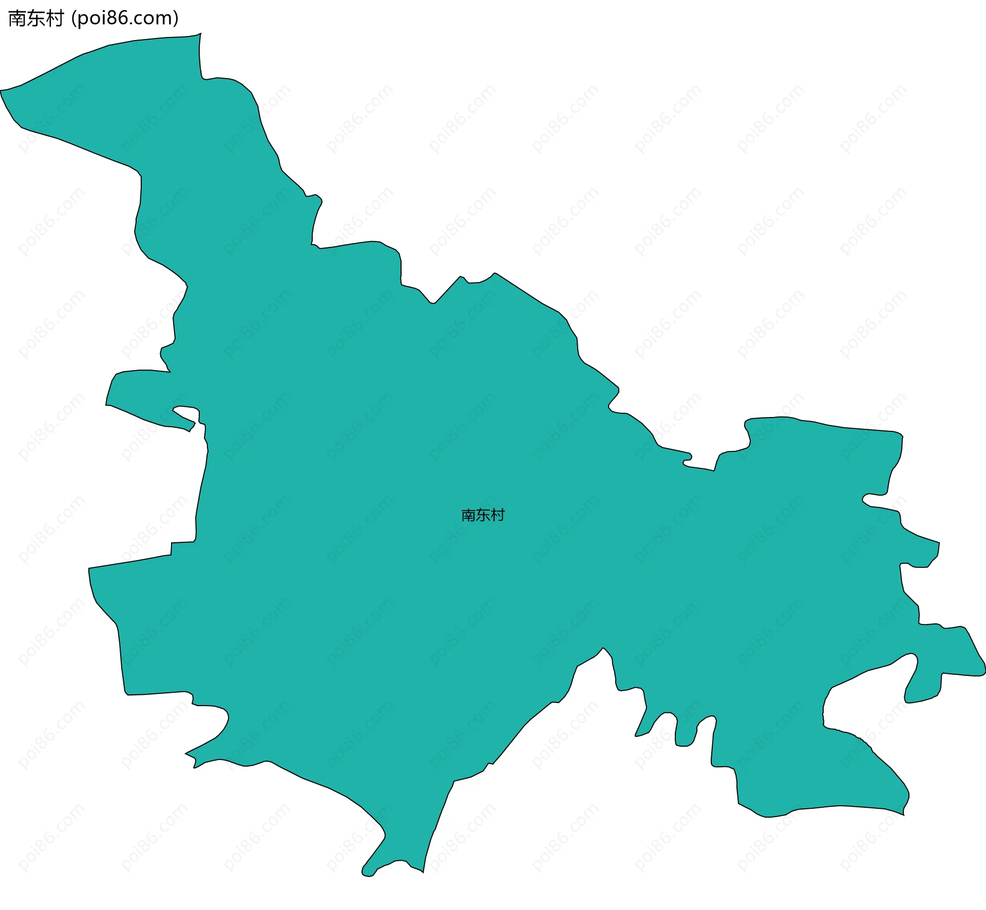 南东村边界地图