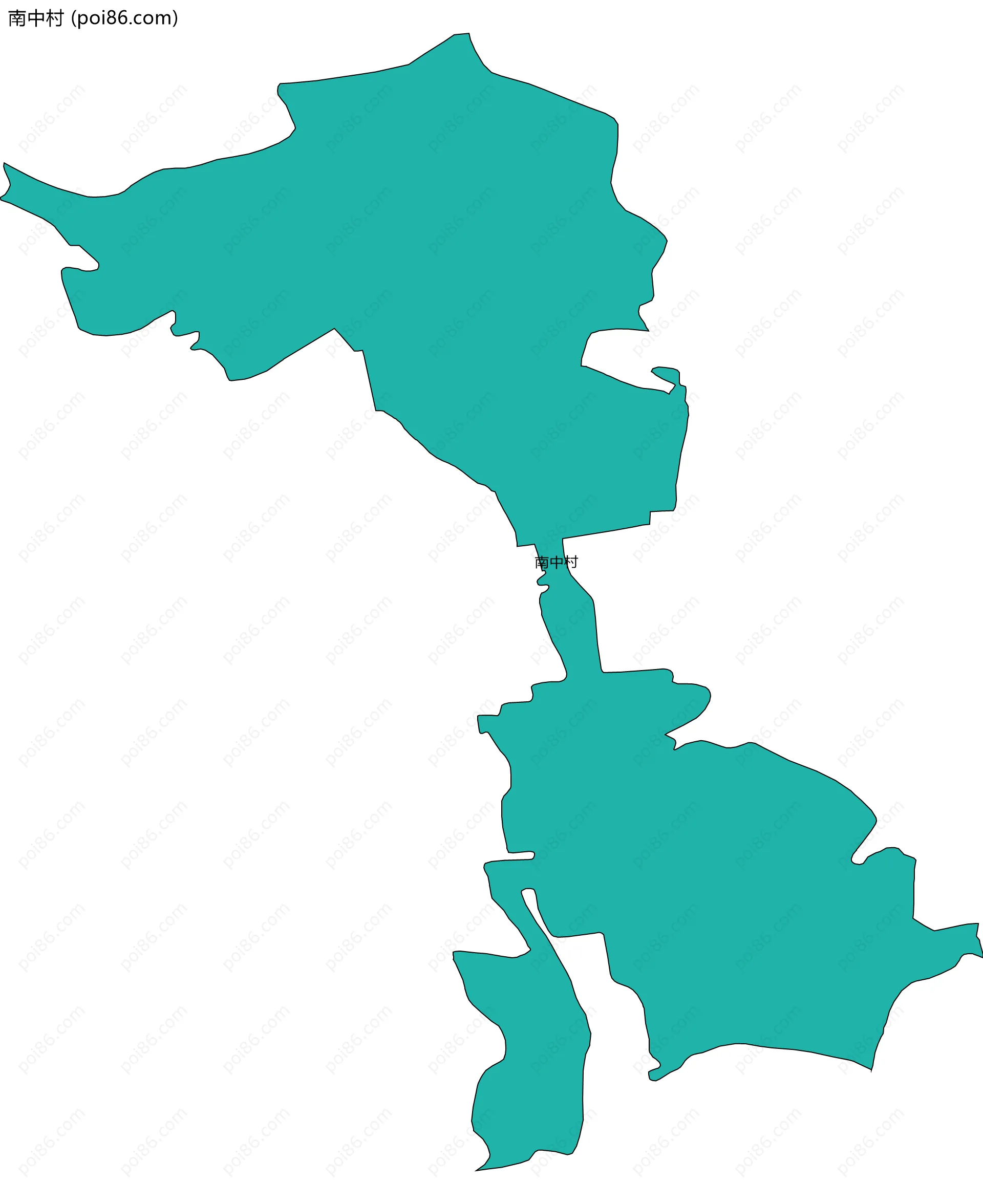 南中村边界地图