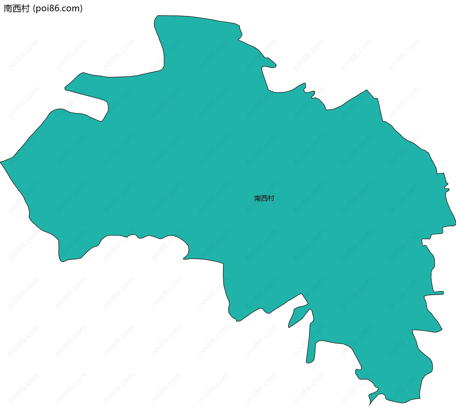 南西村边界地图