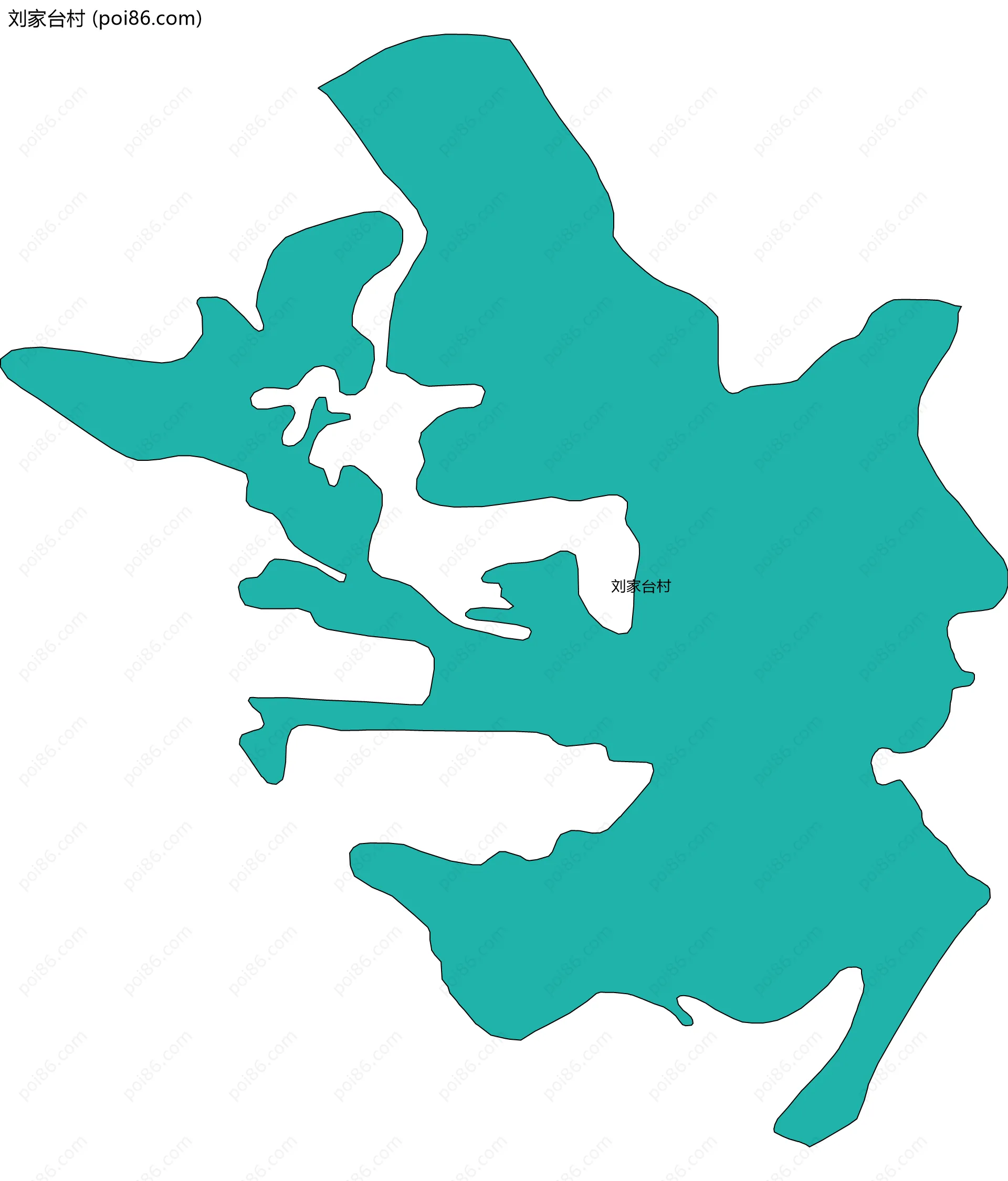 刘家台村边界地图