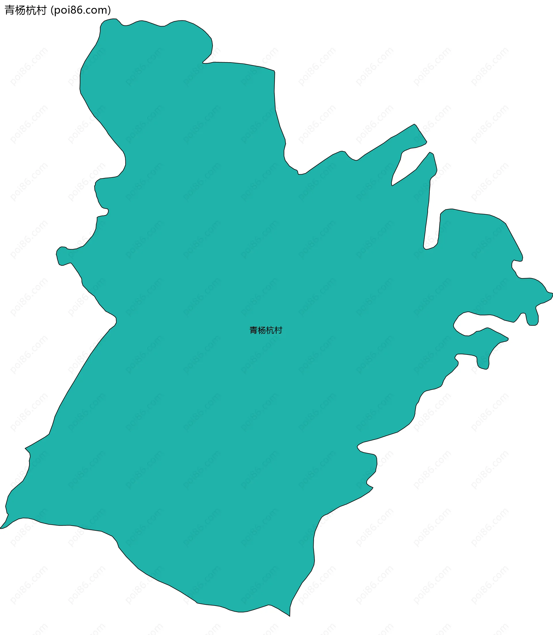 青杨杭村边界地图