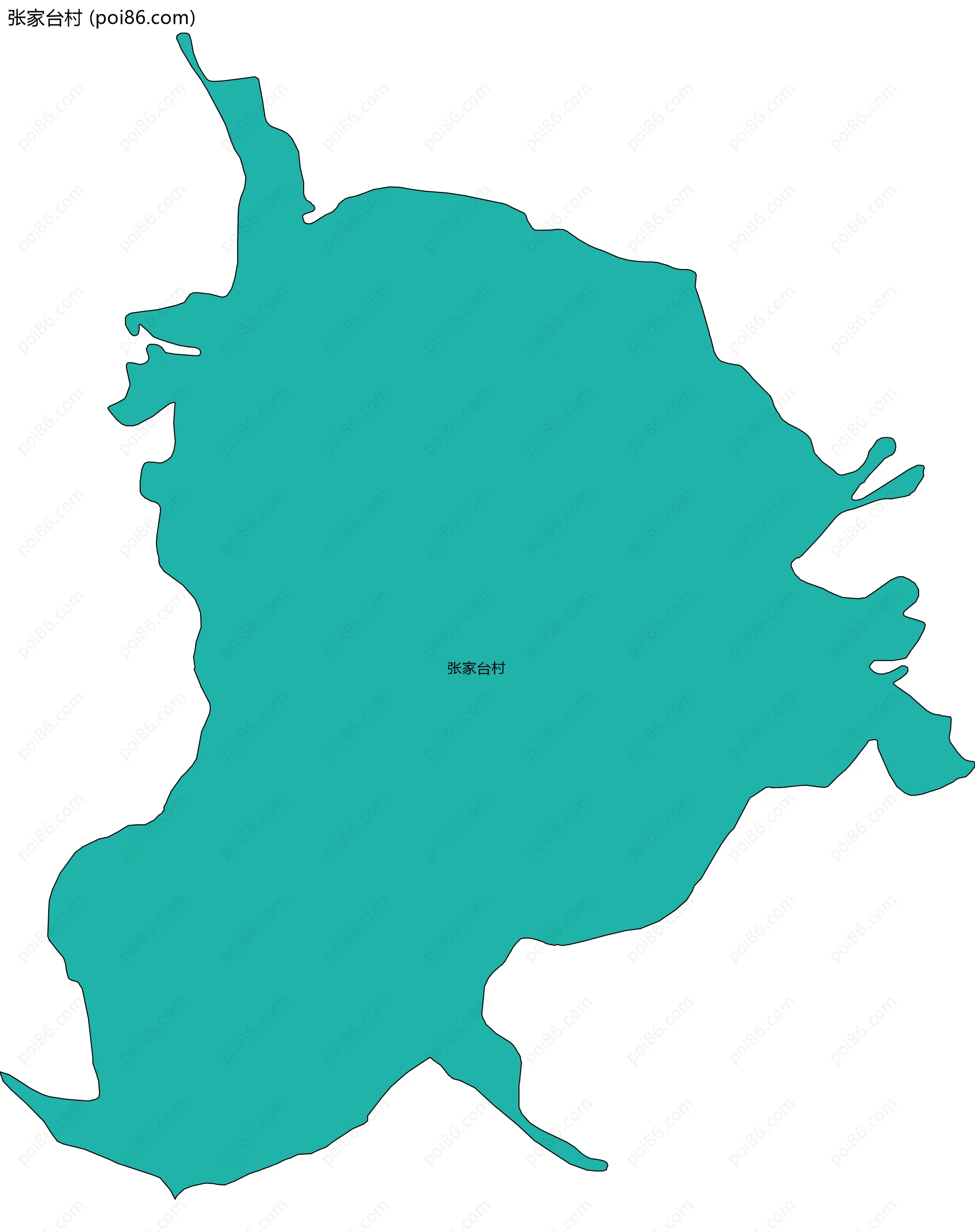 张家台村边界地图