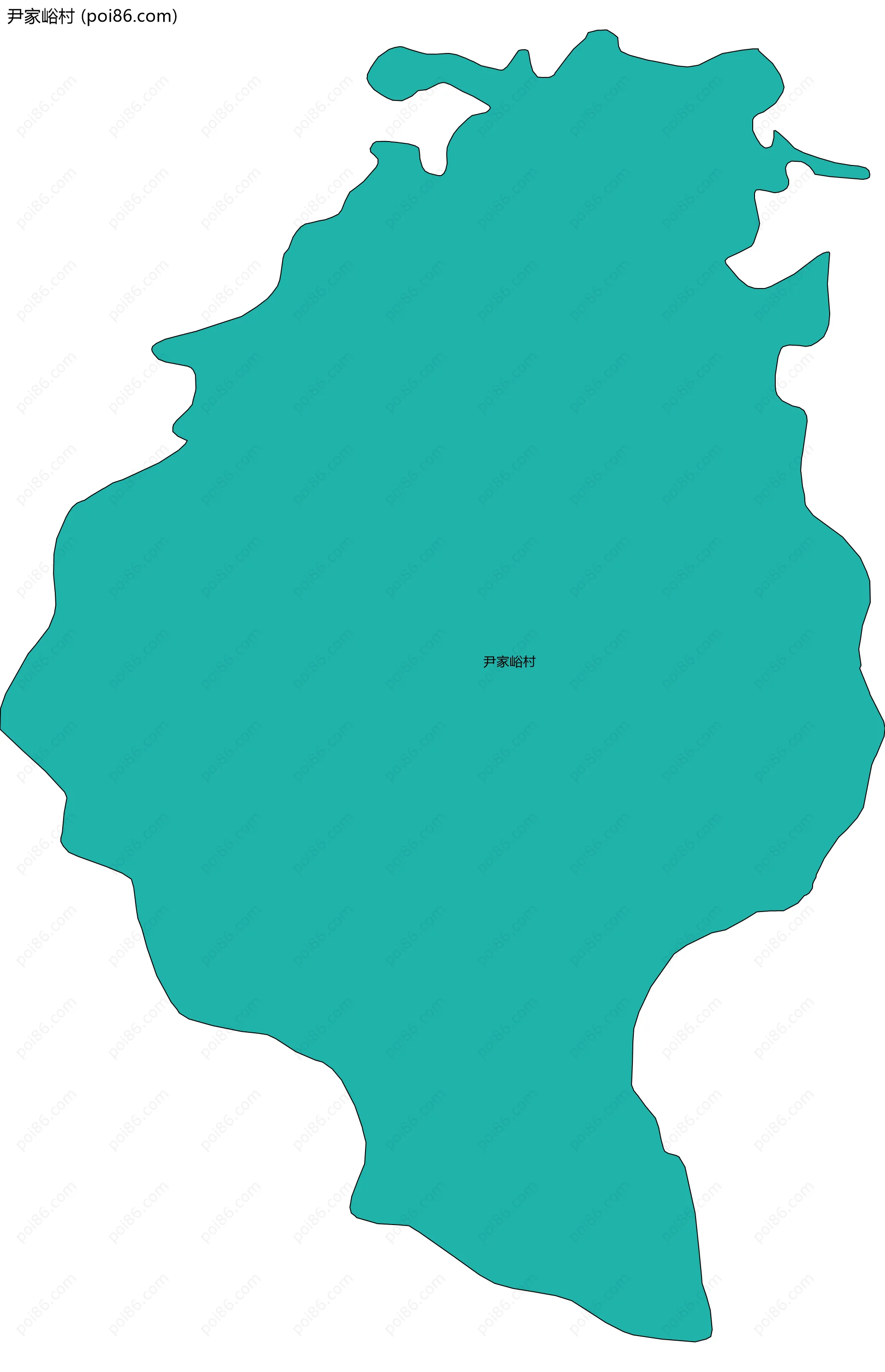 尹家峪村边界地图