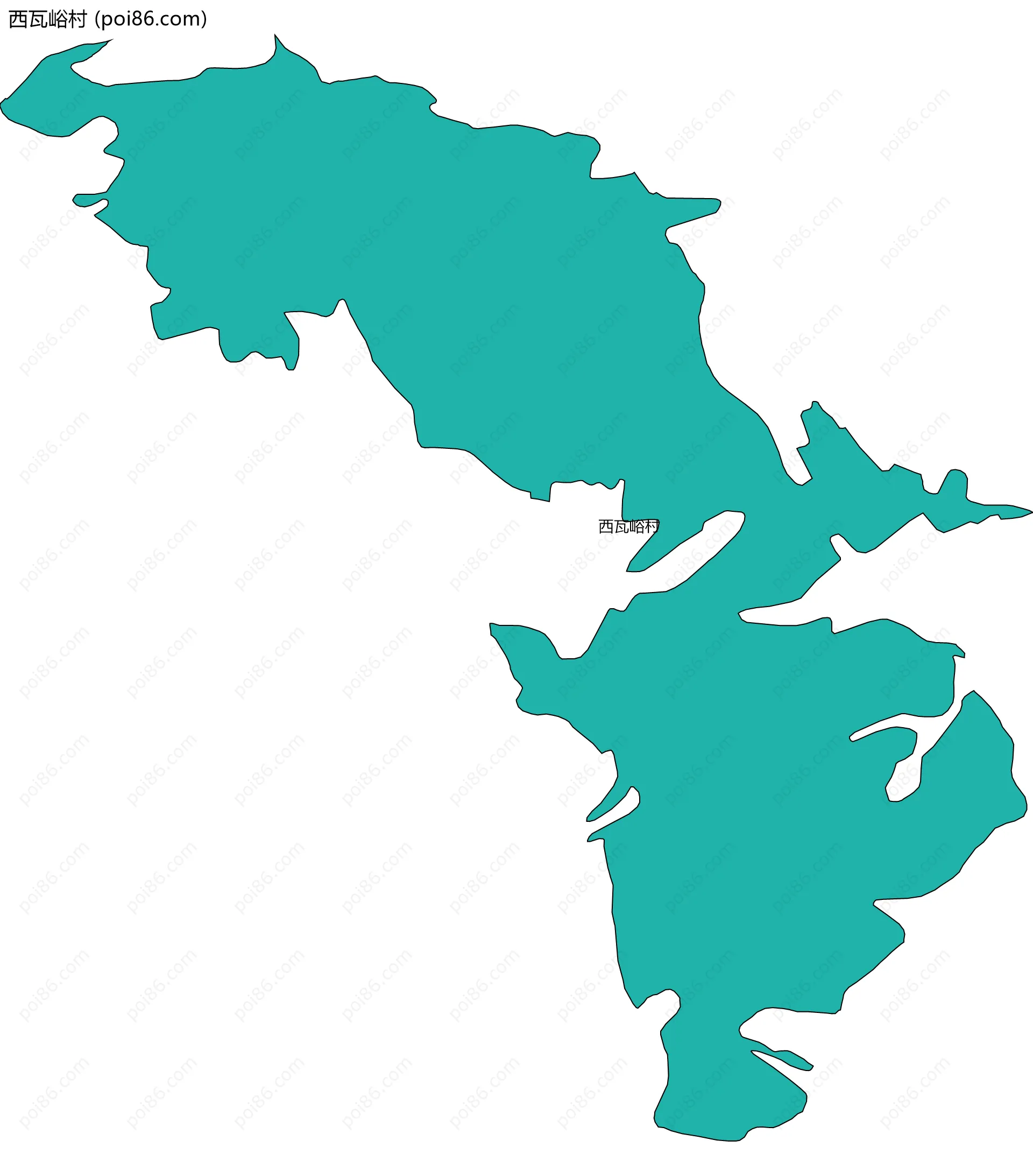 西瓦峪村边界地图