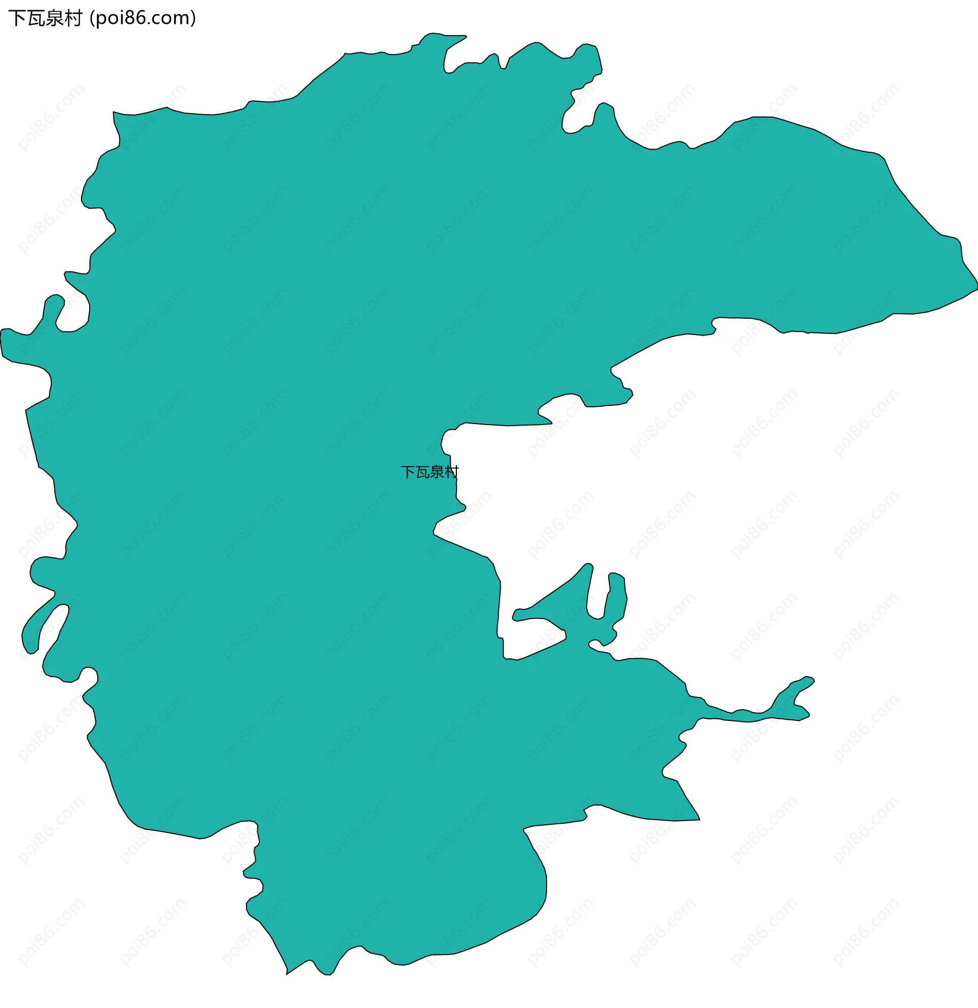 下瓦泉村边界地图