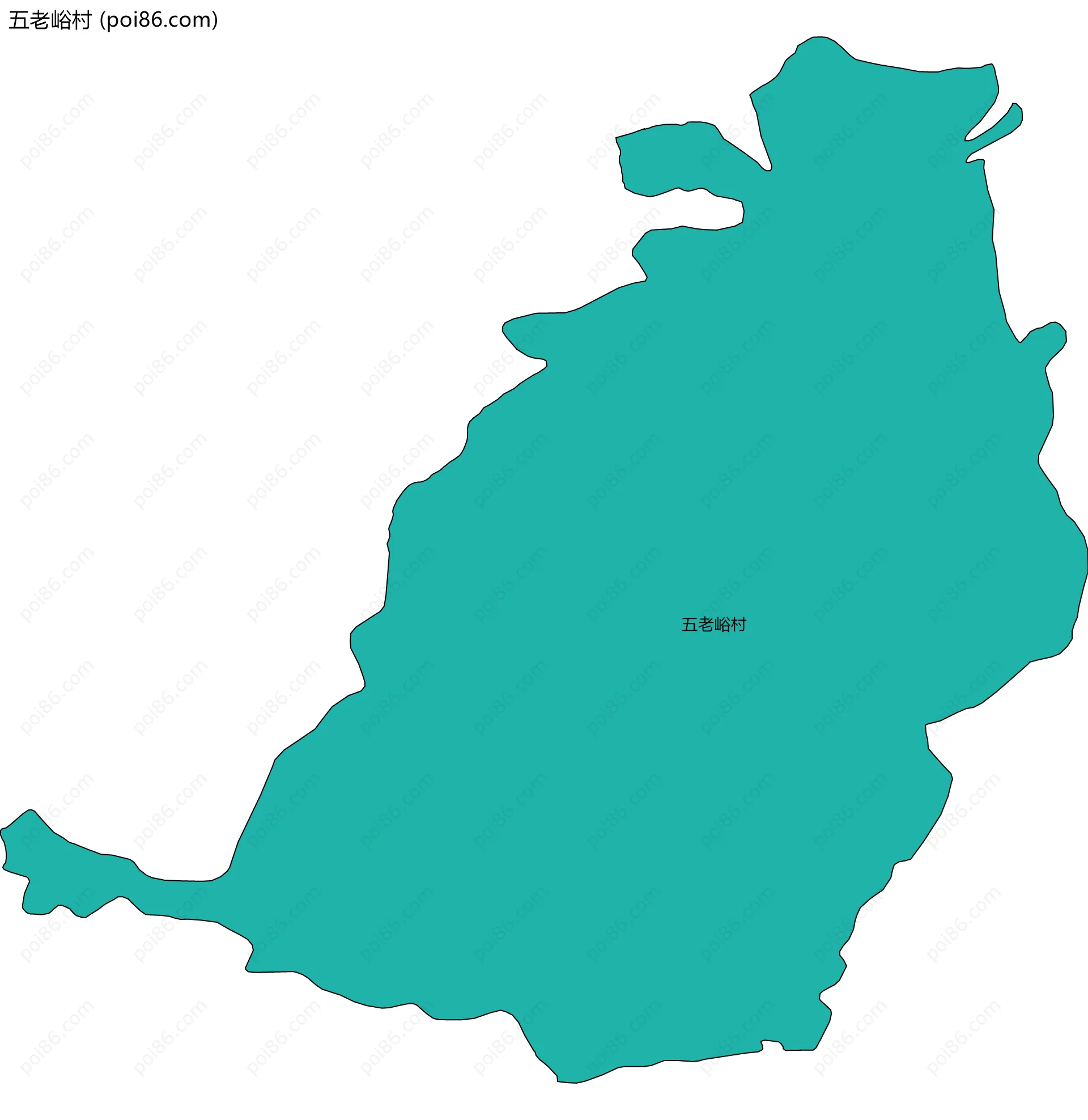 五老峪村边界地图