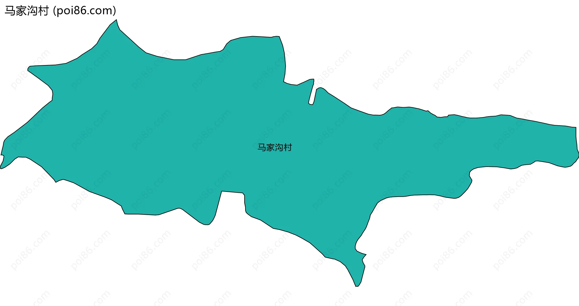 马家沟村边界地图