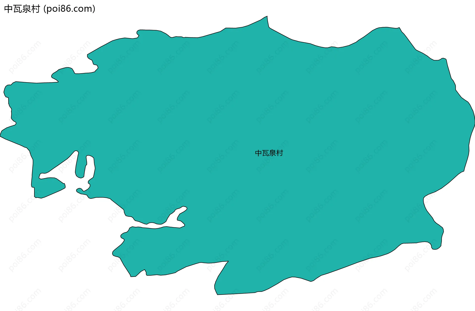 中瓦泉村边界地图