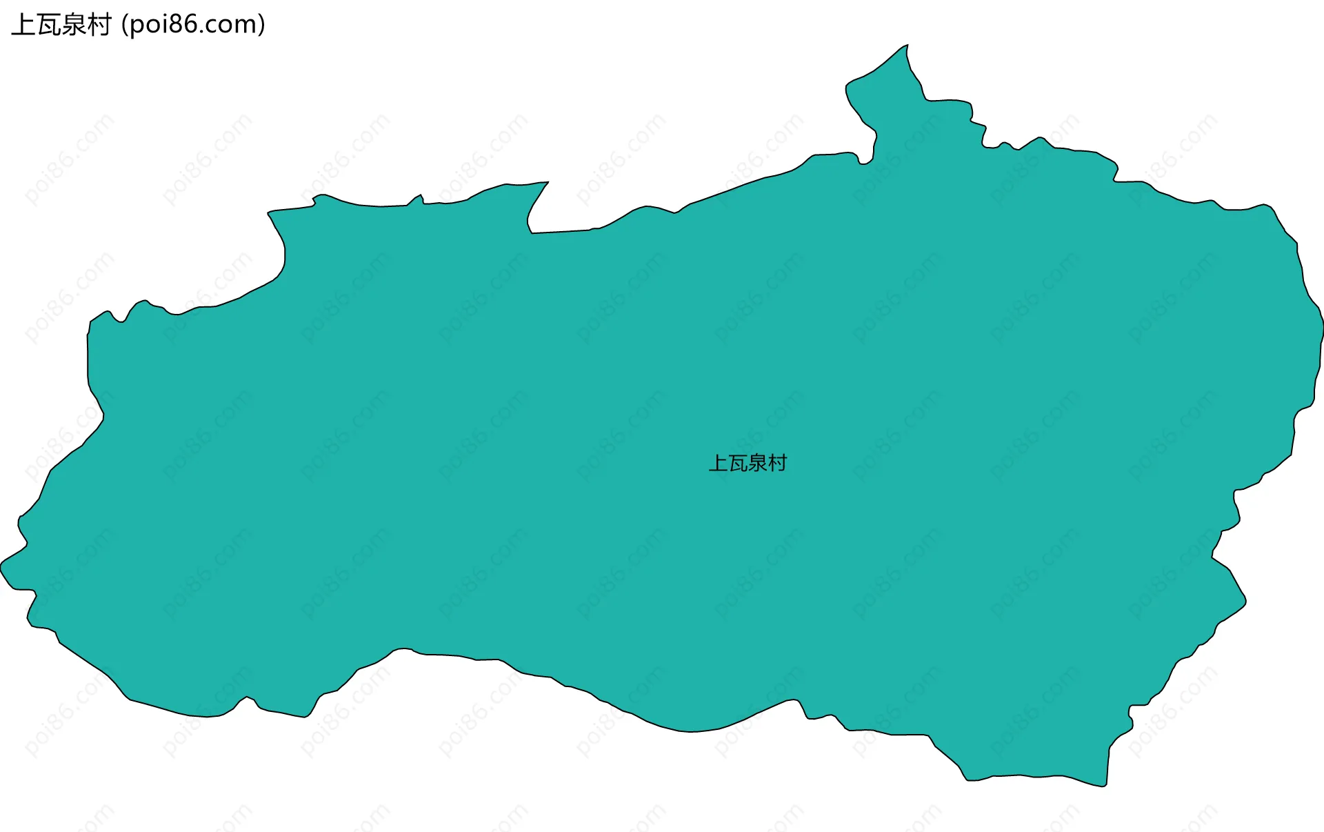 上瓦泉村边界地图