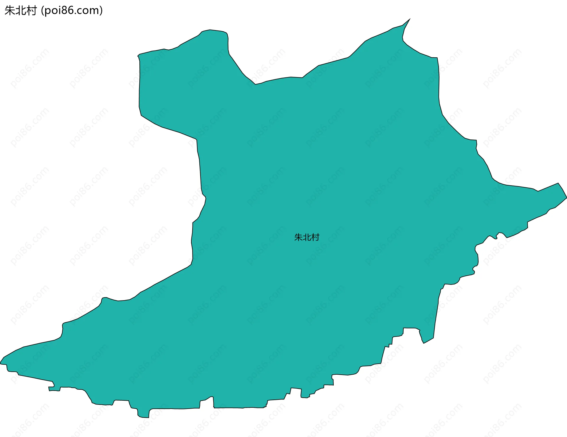 朱北村边界地图