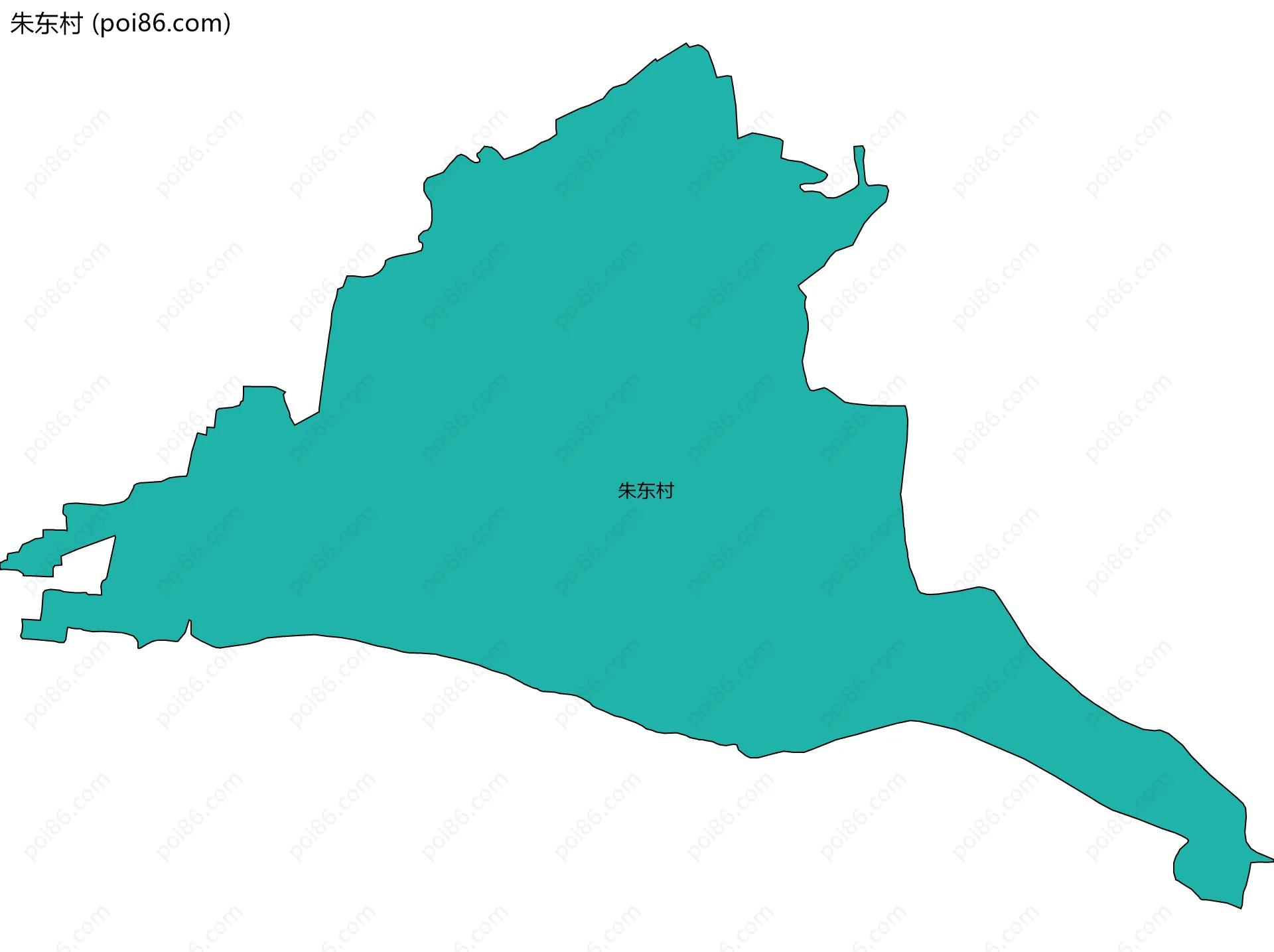 朱东村边界地图