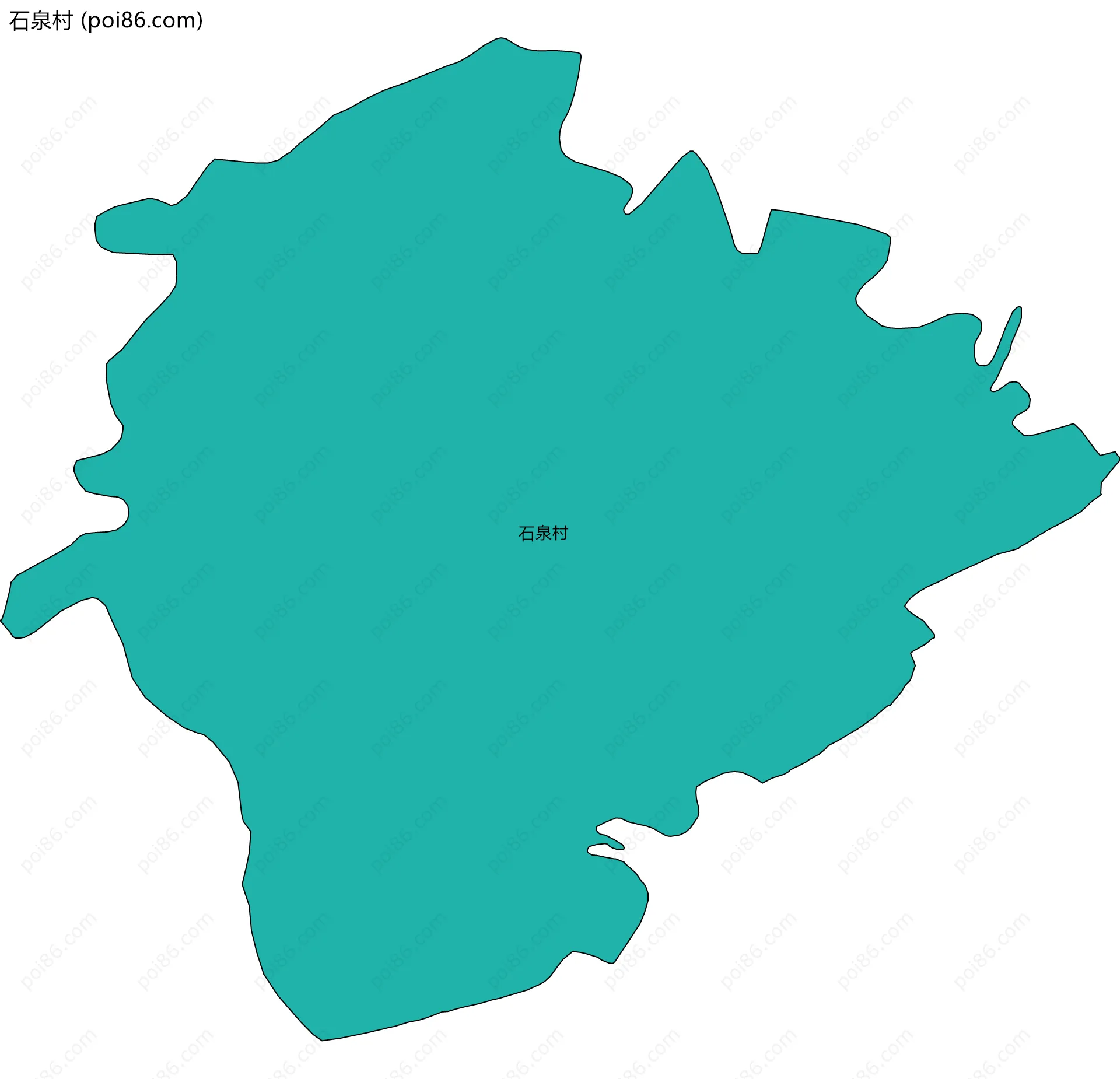 石泉村边界地图