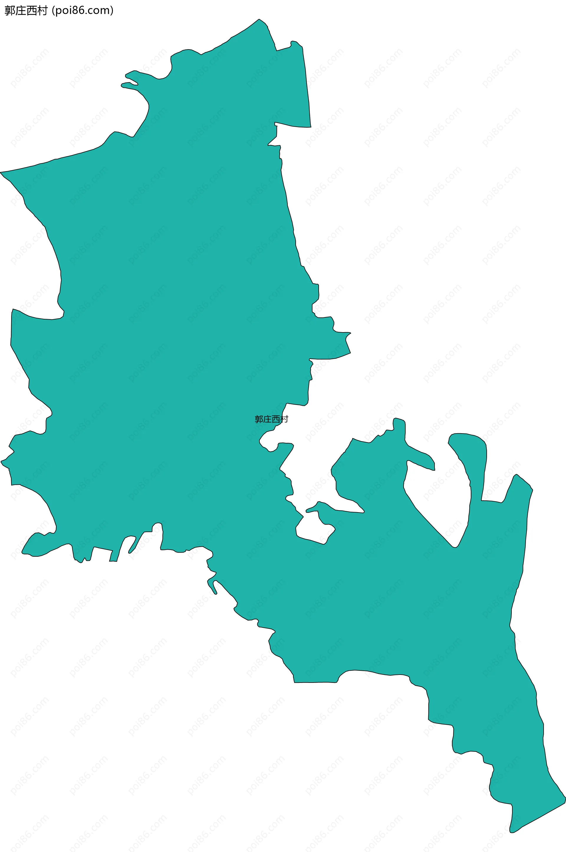 郭庄西村边界地图