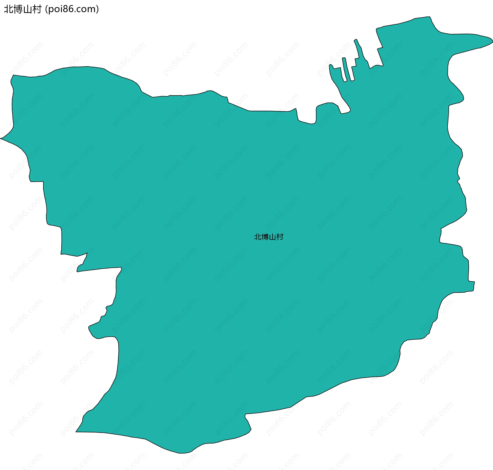 北博山村边界地图