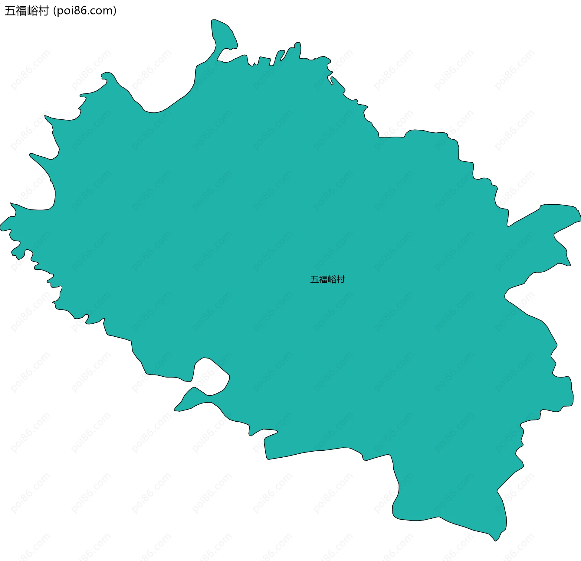 五福峪村边界地图
