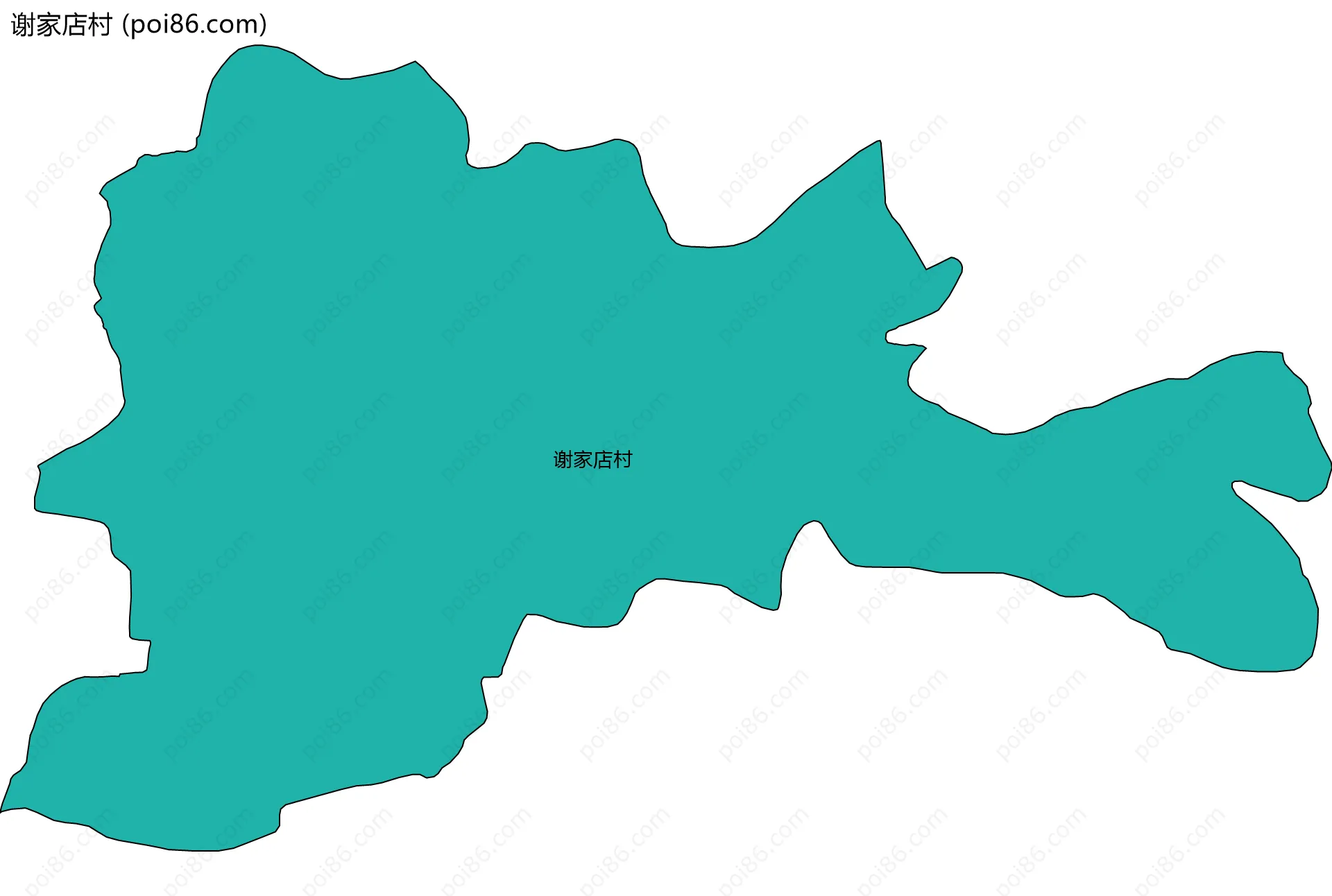 谢家店村边界地图