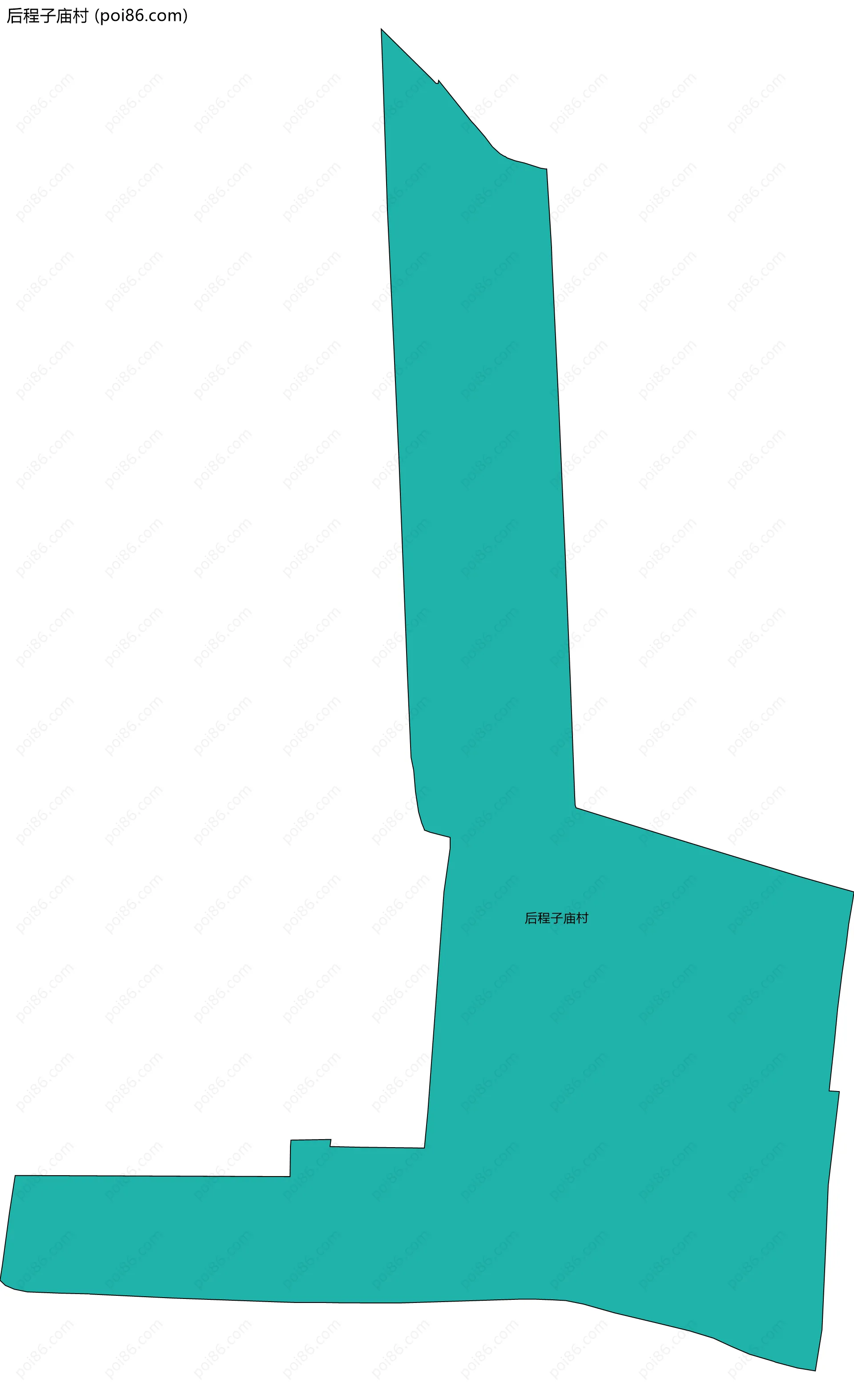 后程子庙村边界地图
