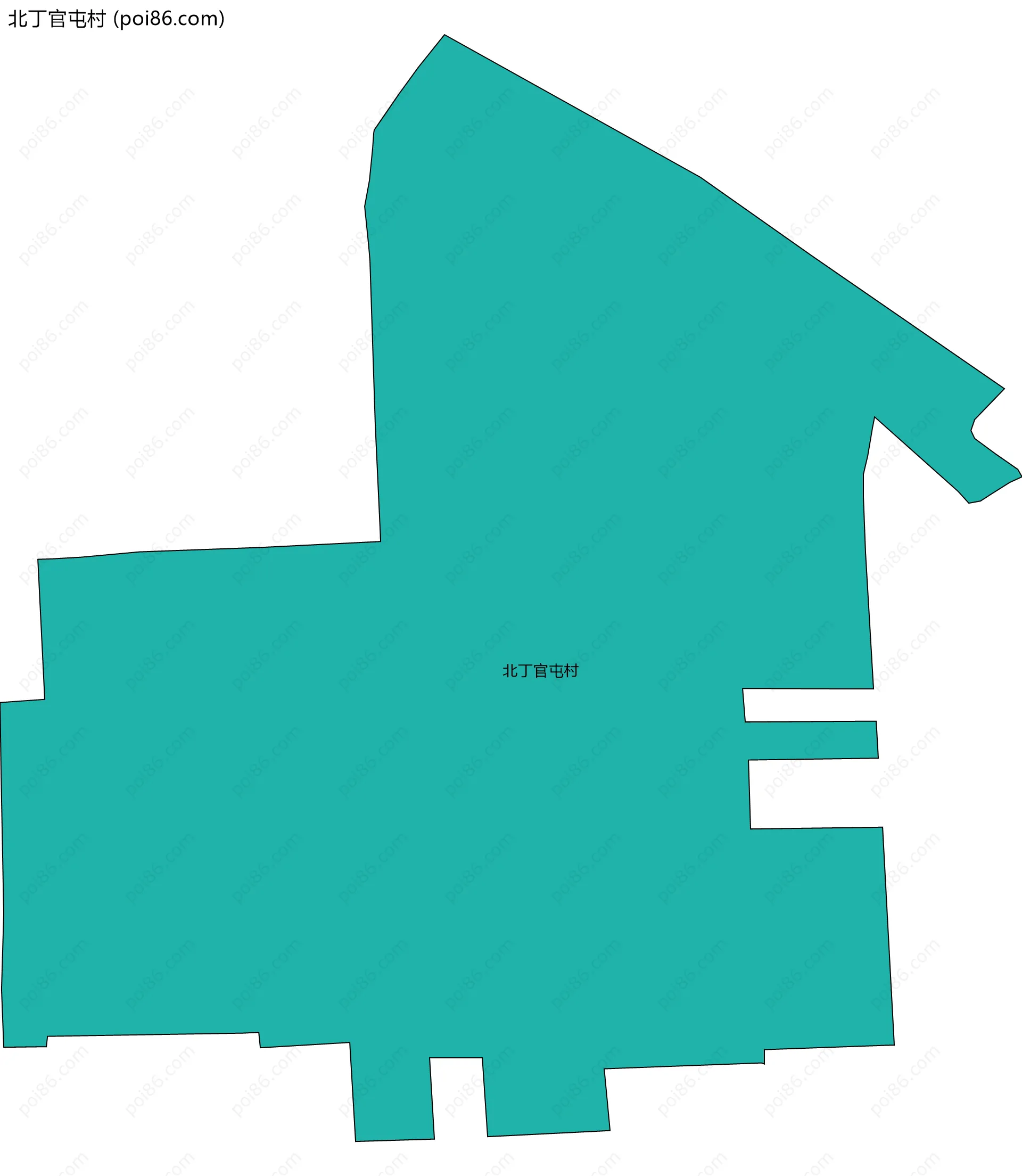 北丁官屯村边界地图