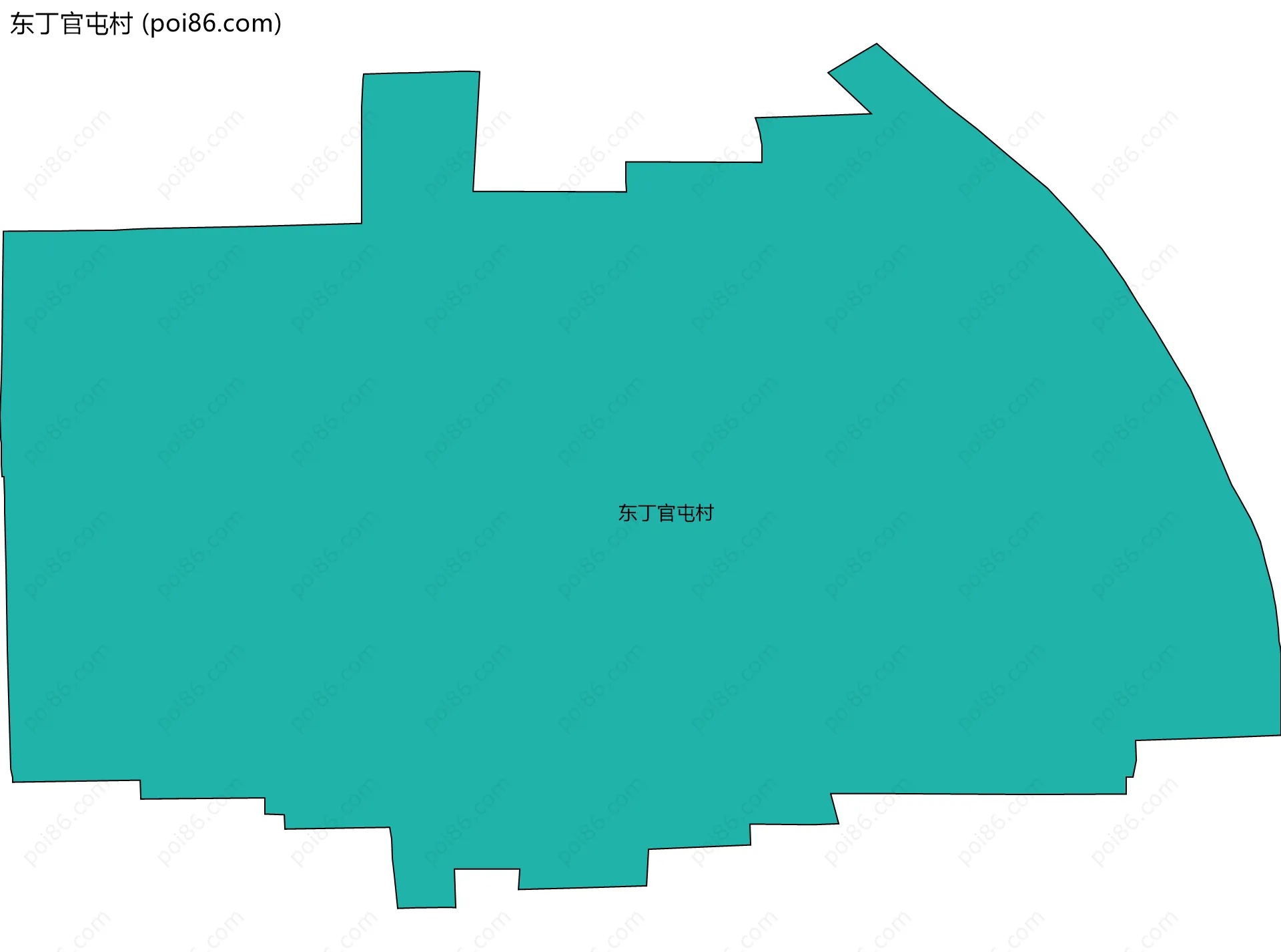 东丁官屯村边界地图