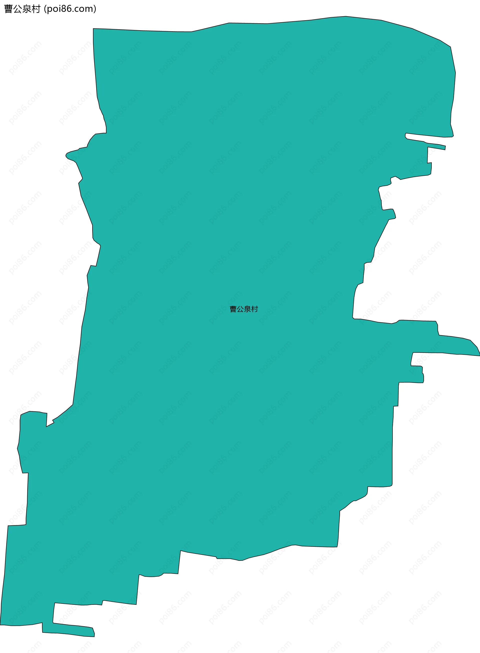 曹公泉村边界地图
