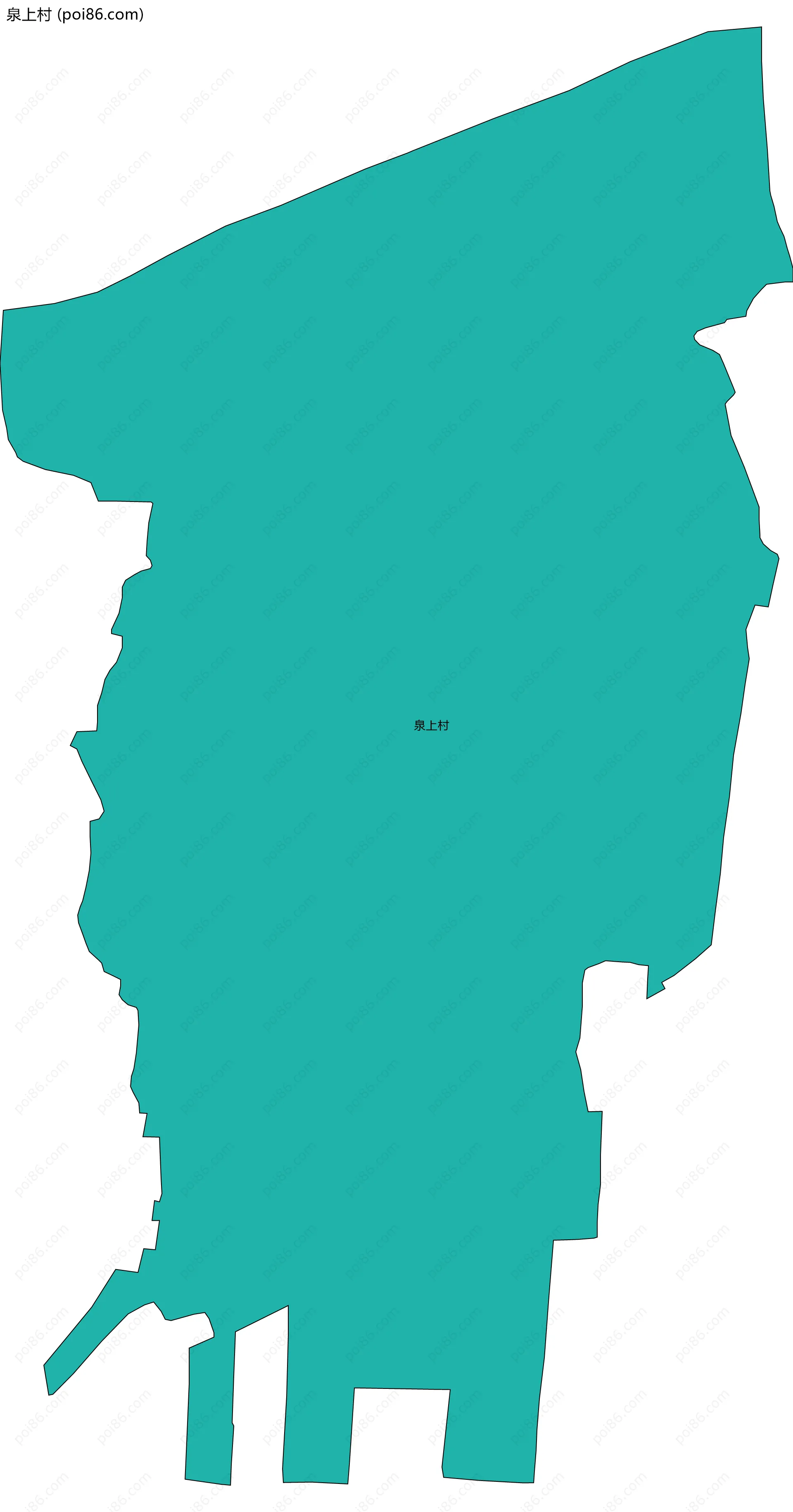 泉上村边界地图