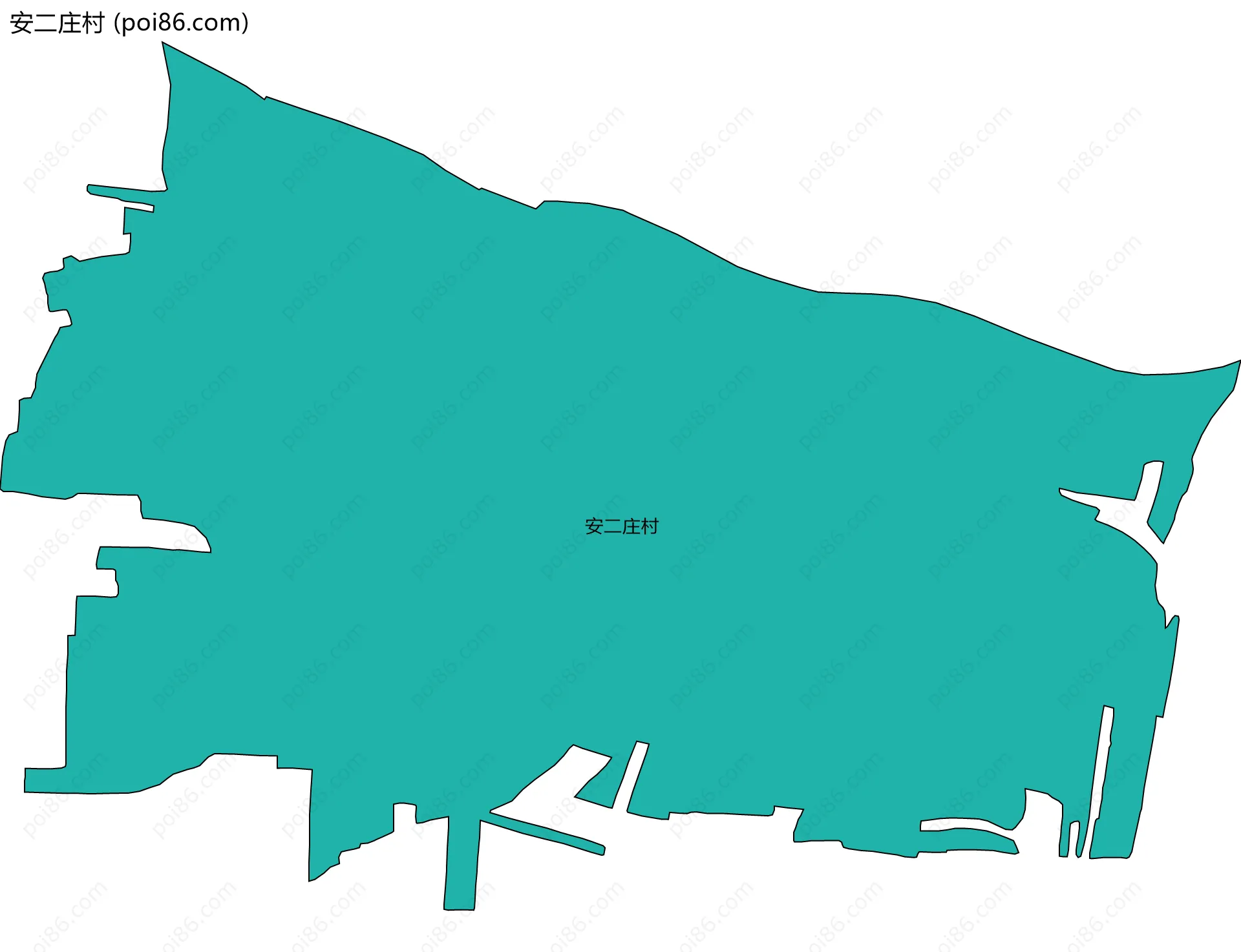 安二庄村边界地图