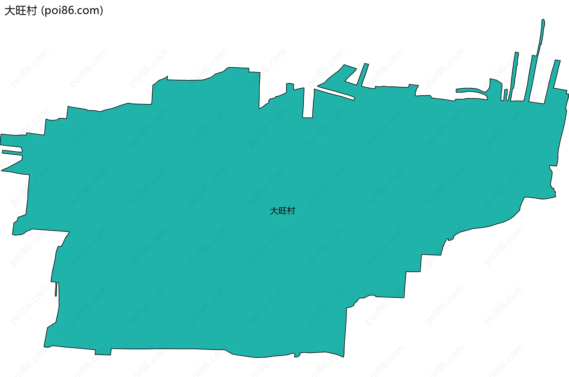 大旺村边界地图