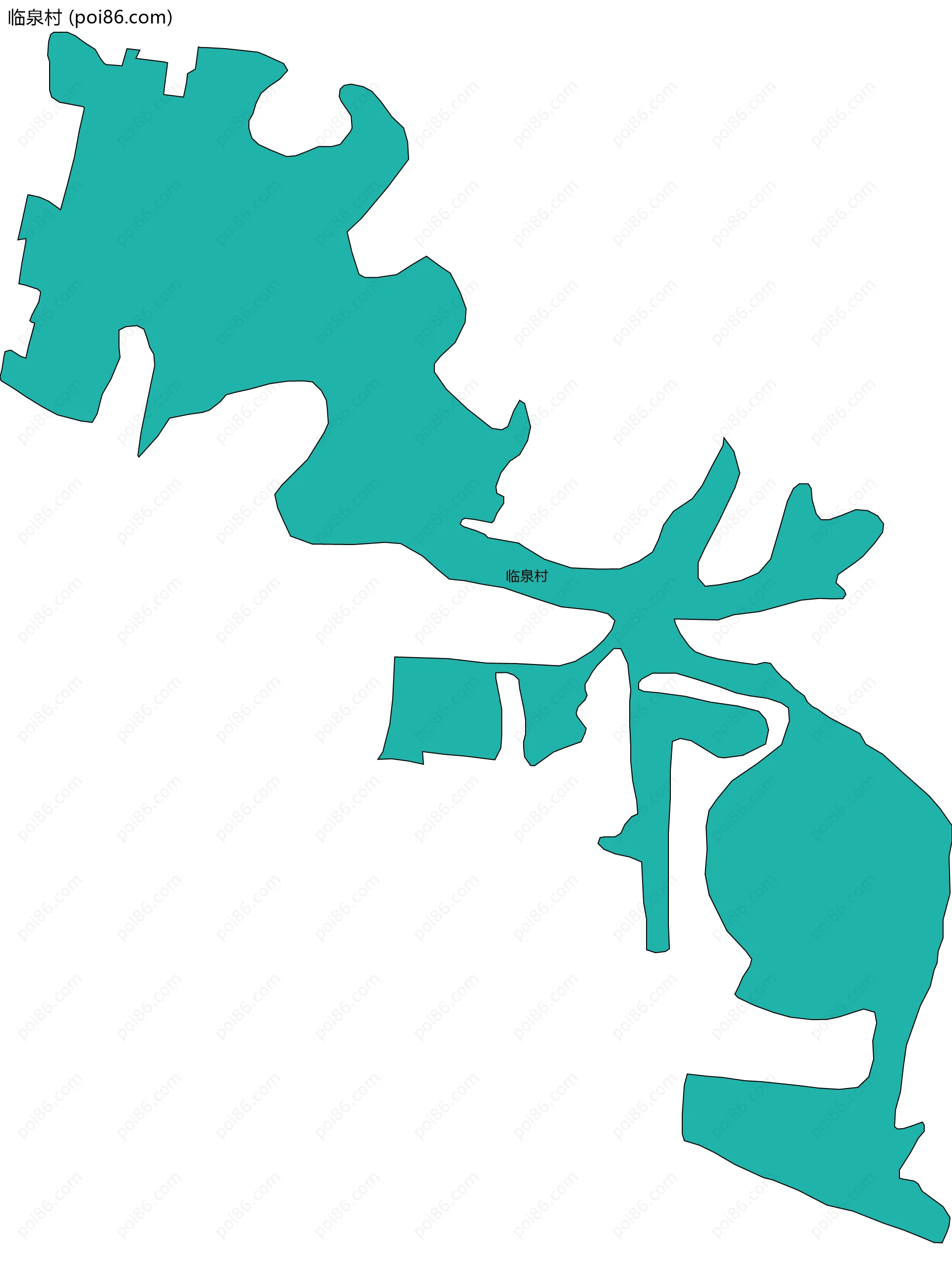 临泉村边界地图