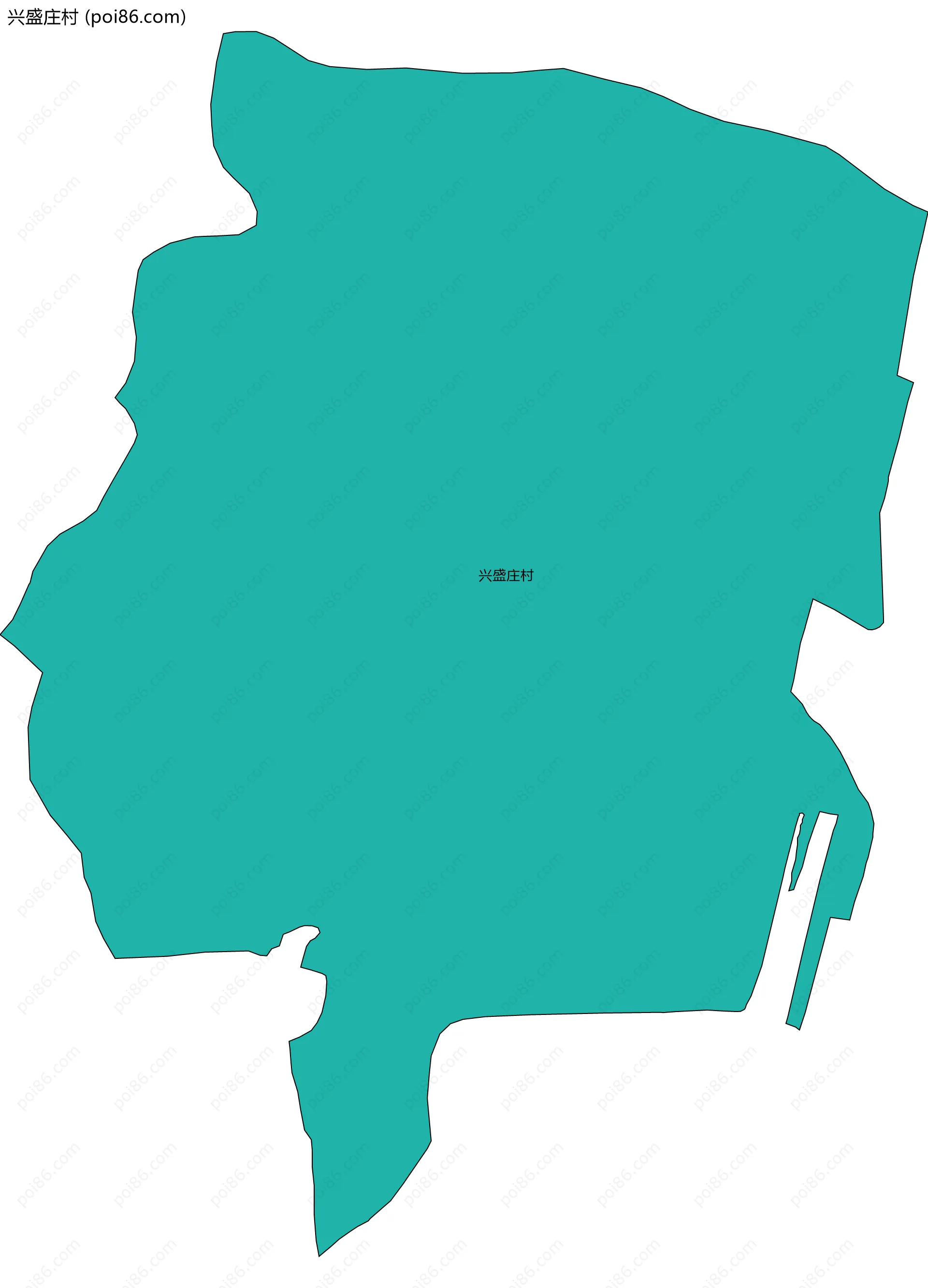 兴盛庄村边界地图