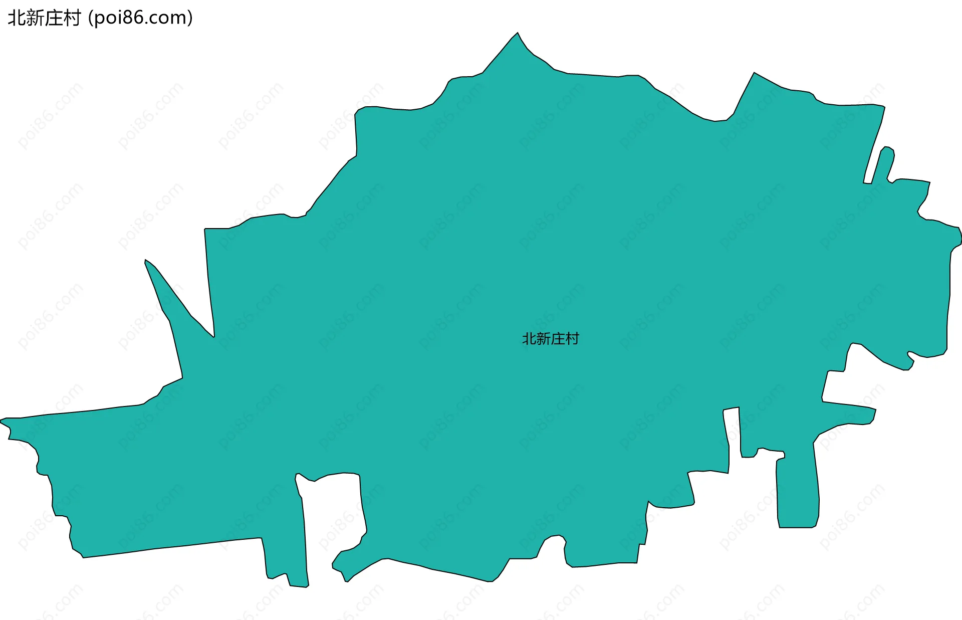 北新庄村边界地图