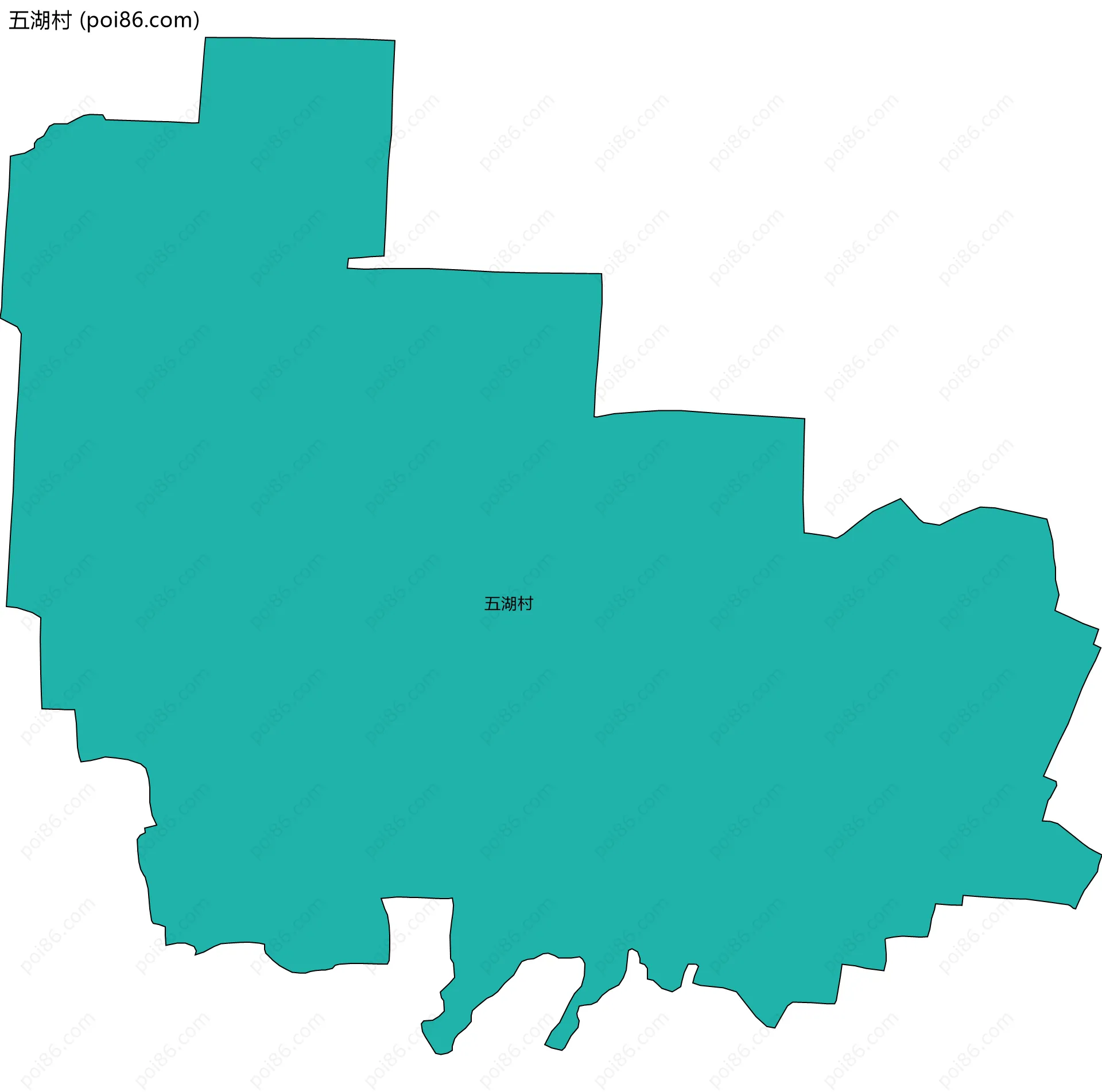 五湖村边界地图