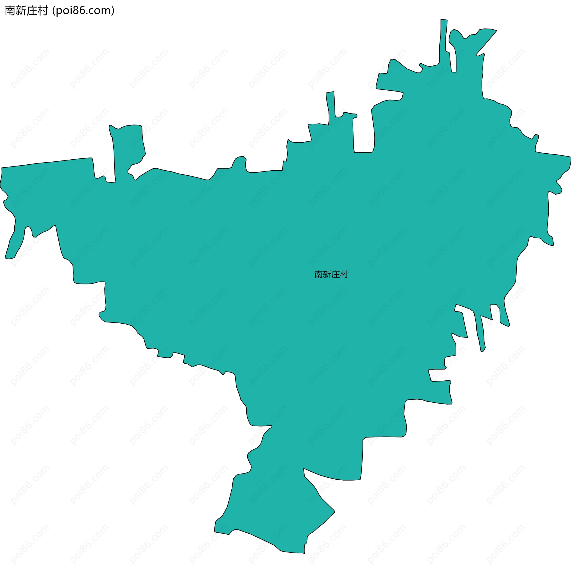 南新庄村边界地图